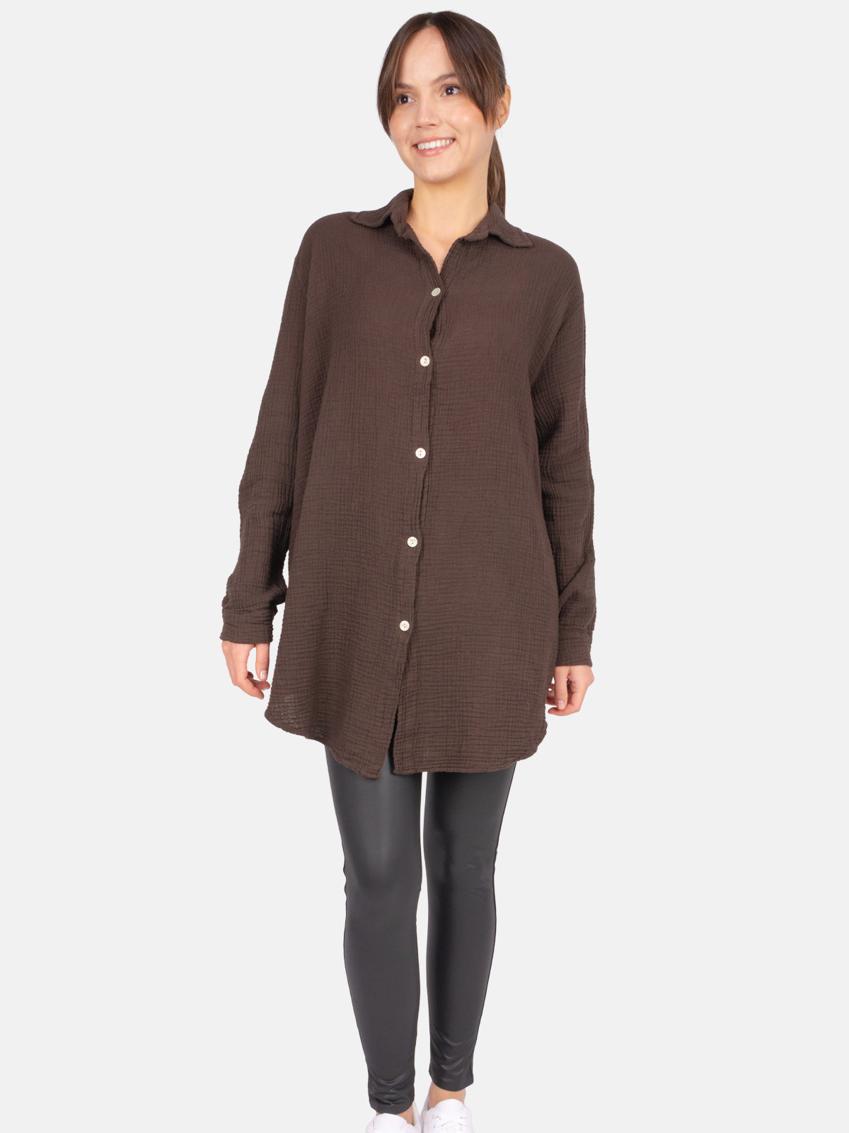 Lange Musselin Bluse - Susie