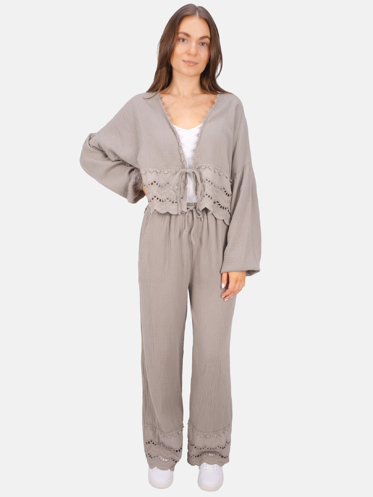 Musselinhose mit Lockstrickerei - Ines