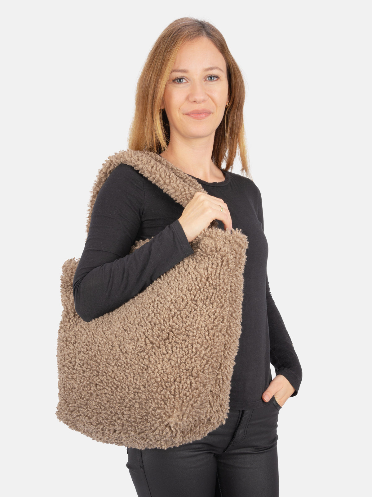 Shopping Bag Schultertasche - Teddy - mehrere Farben