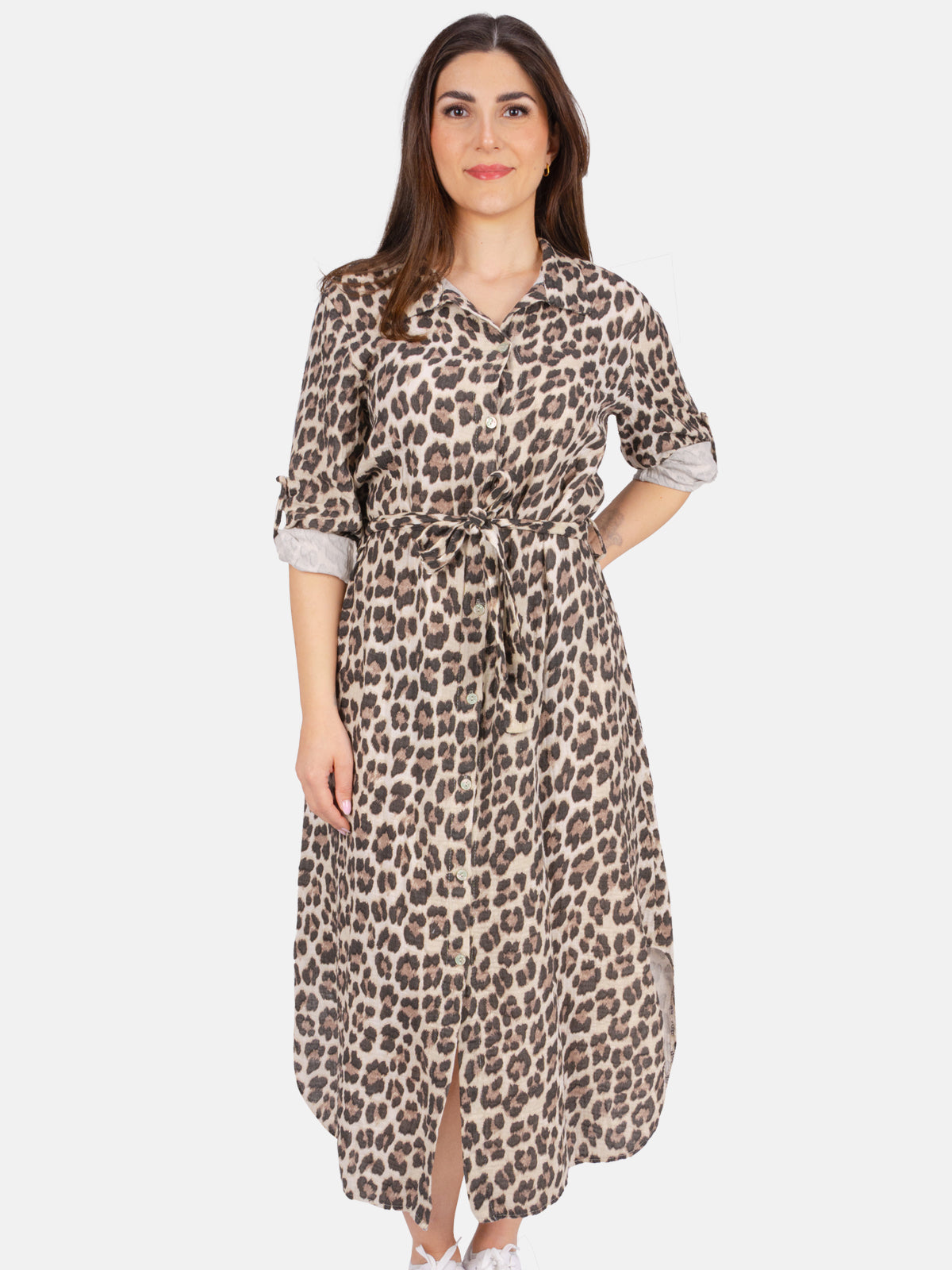 Langes Musselin Kleid - Victoria Leo