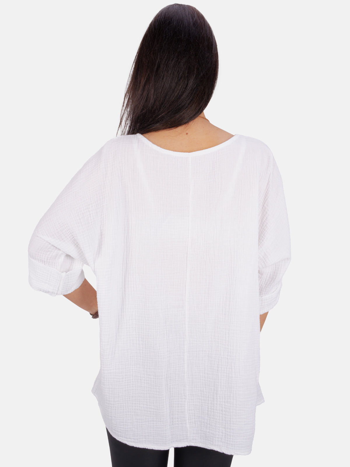 Musselin Bluse mit Kette - Valentina