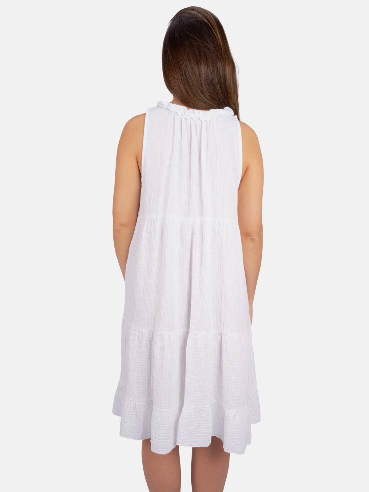 Musselin Kleid mit Tasseln - Buki
