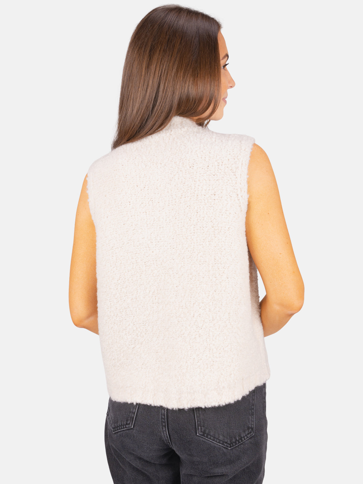 Damen Strickweste mit Knopfverschluss Wendy