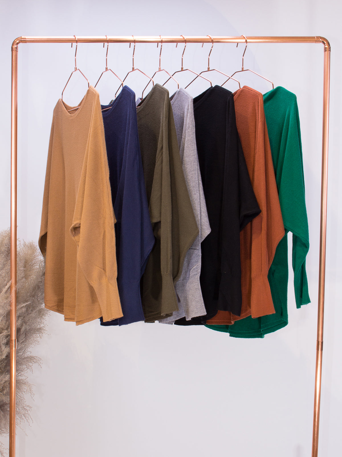 Rundhals Pullover mit Fledermausärmel - dunkelblau uni - Mere 27