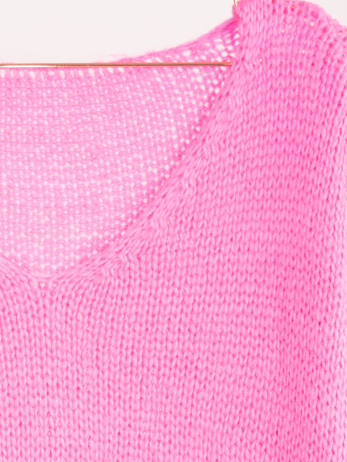 Langer Strick Pulli mit rundem Ausschnitt - Faela