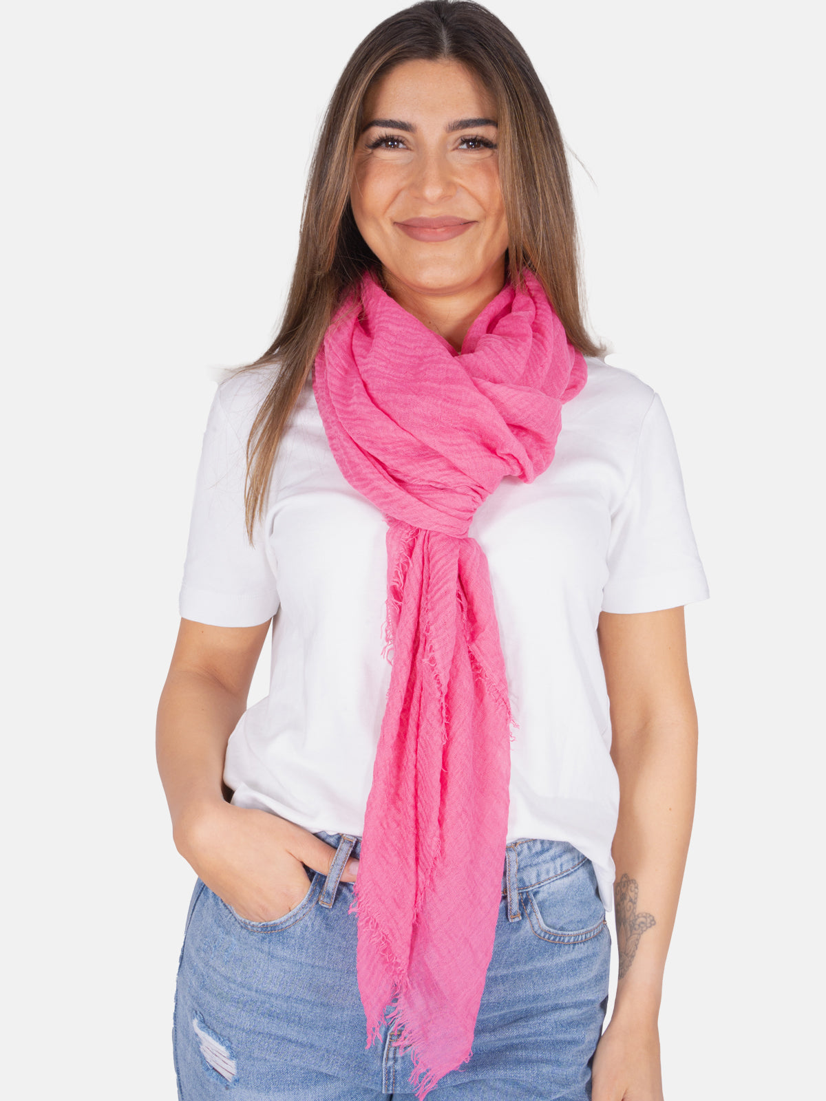 Schal gewellt, dünn & leicht - light pink - Isabella