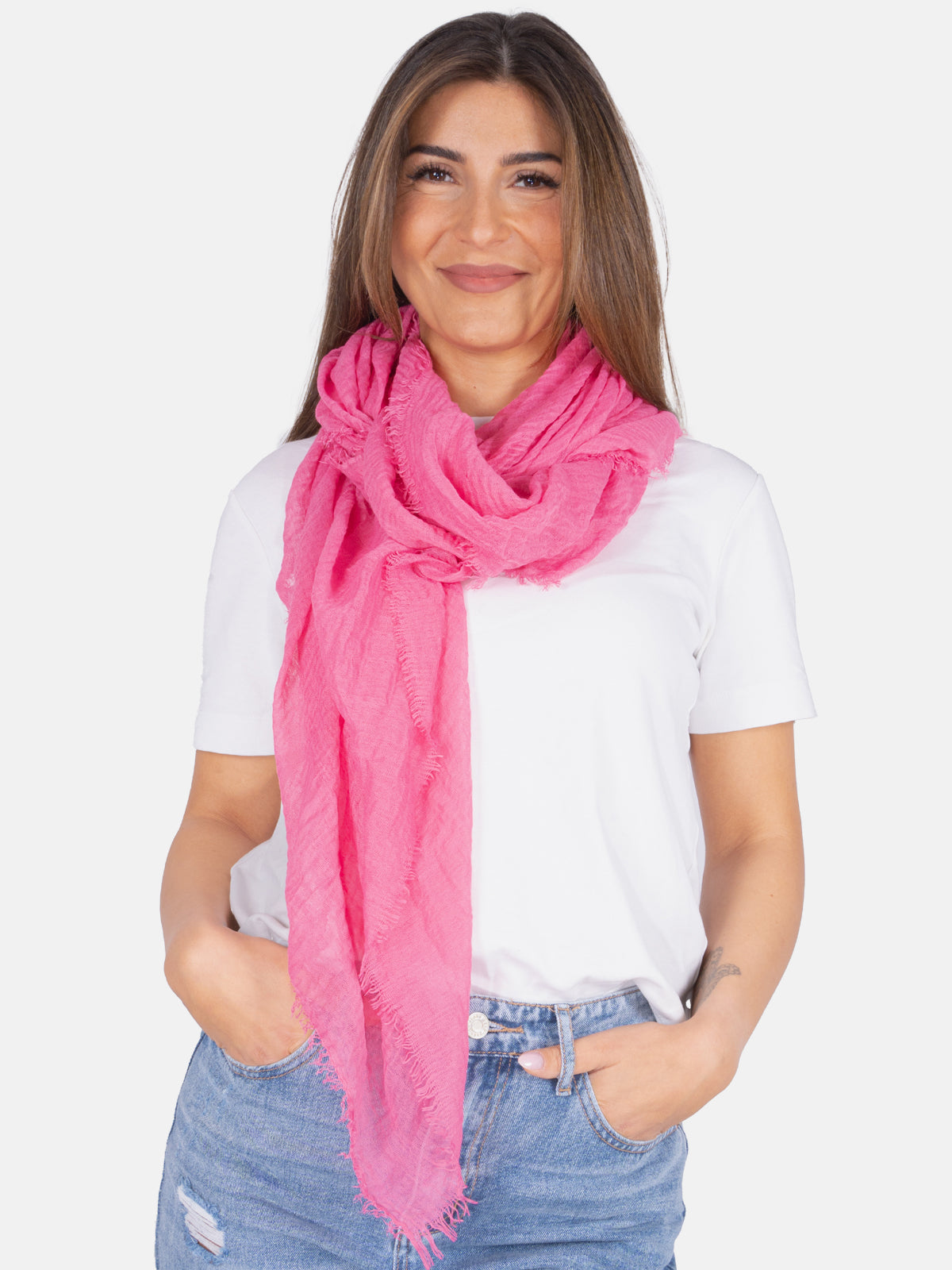Schal gewellt, dünn & leicht - light pink - Isabella