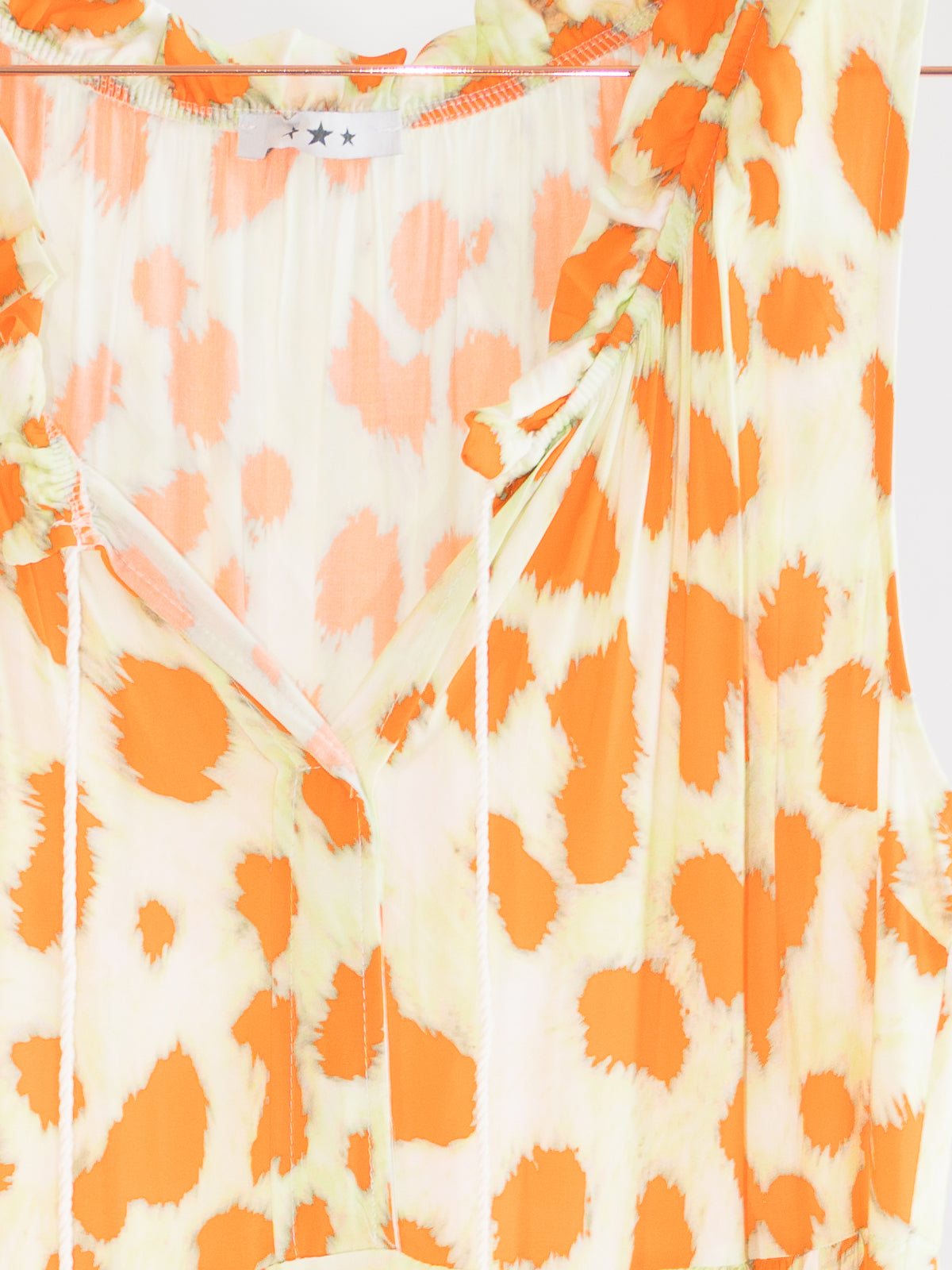 Langes, ärmelloses Kleid - grün orange - Mila