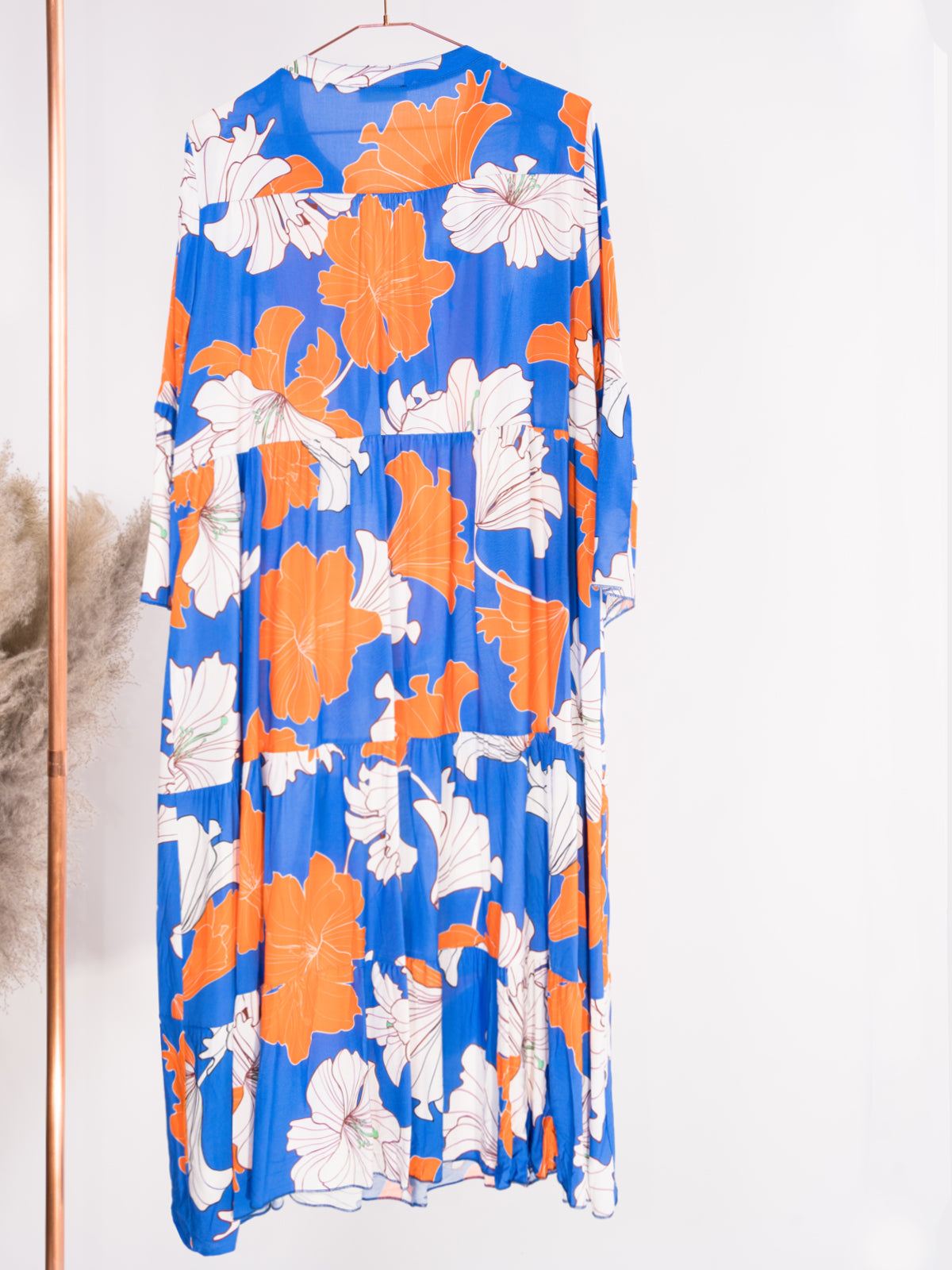 Langes Kleid - blau orange - Maui