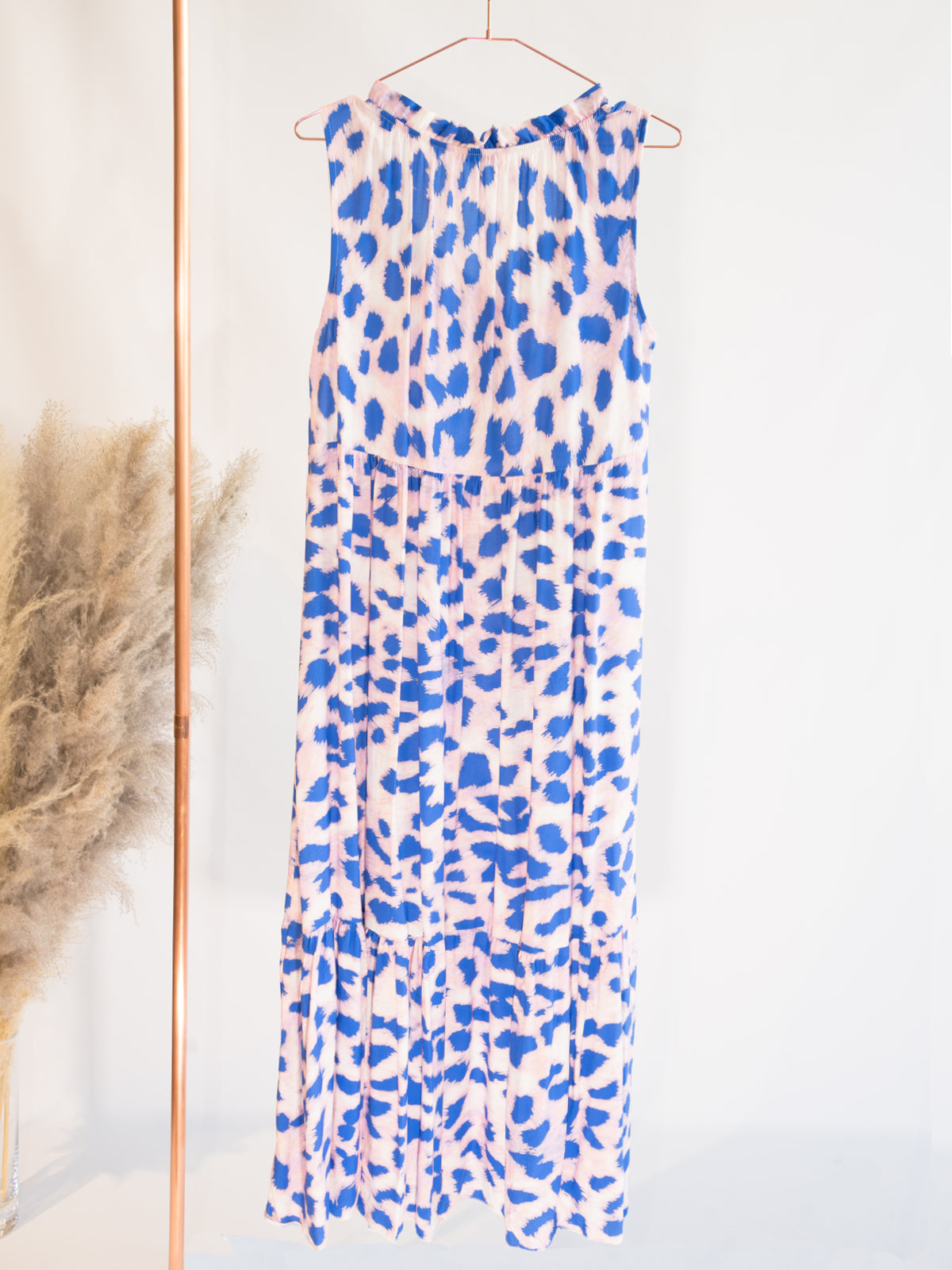 Langes, ärmelloses Kleid - rosa blau - Mila