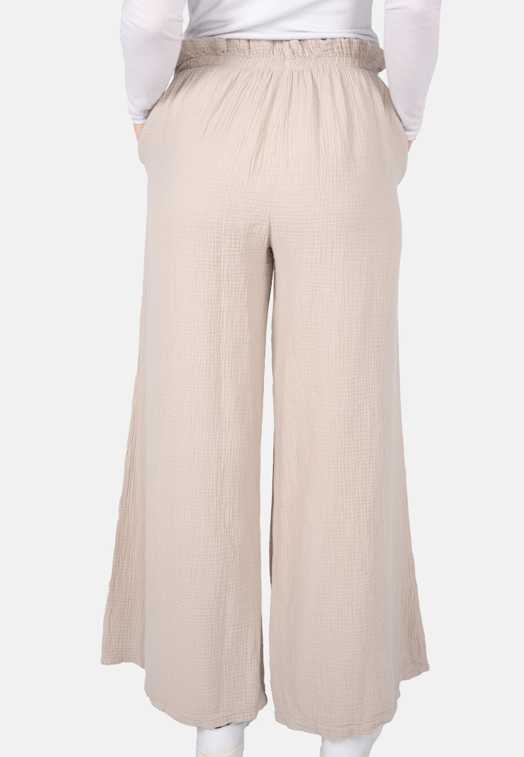 Lockere Musselinhose - beige - Liska