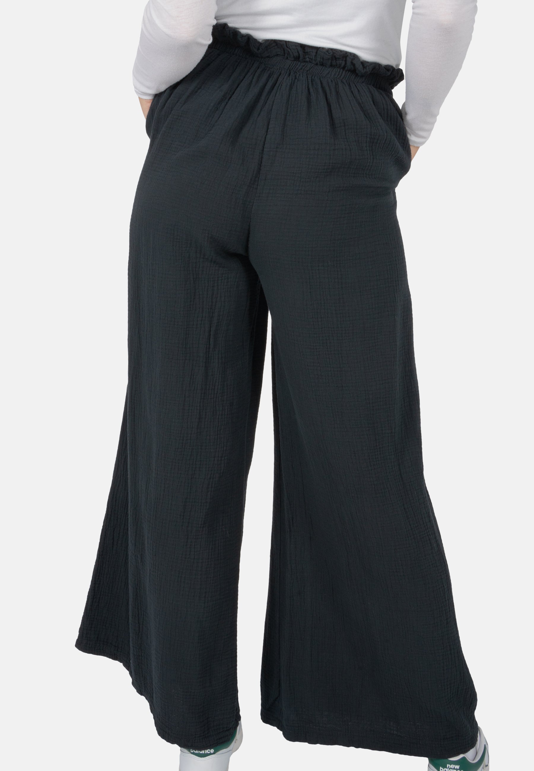 Lockere Musselinhose - schwarz - Liska