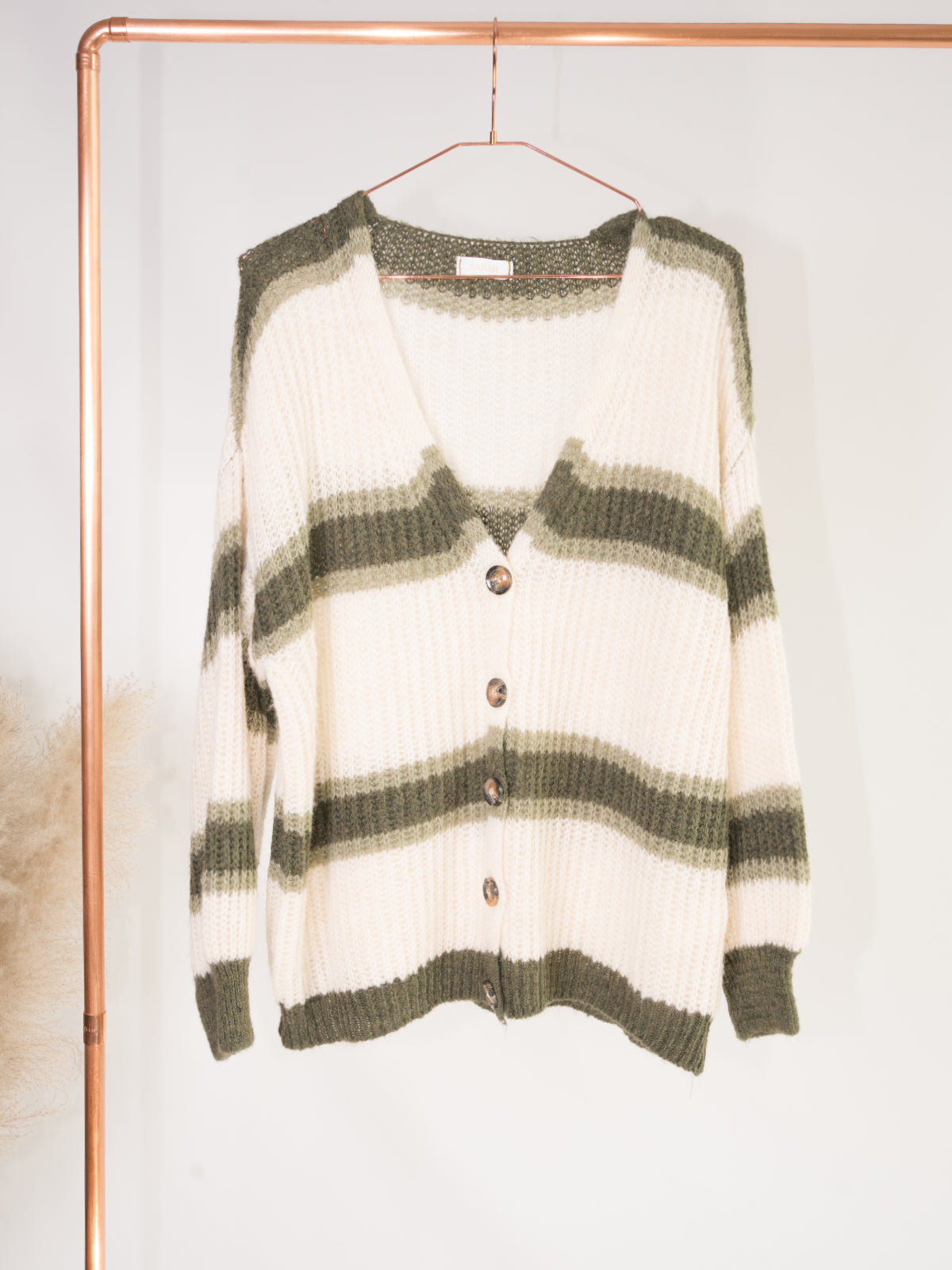 Strick Cardigan - creme khaki