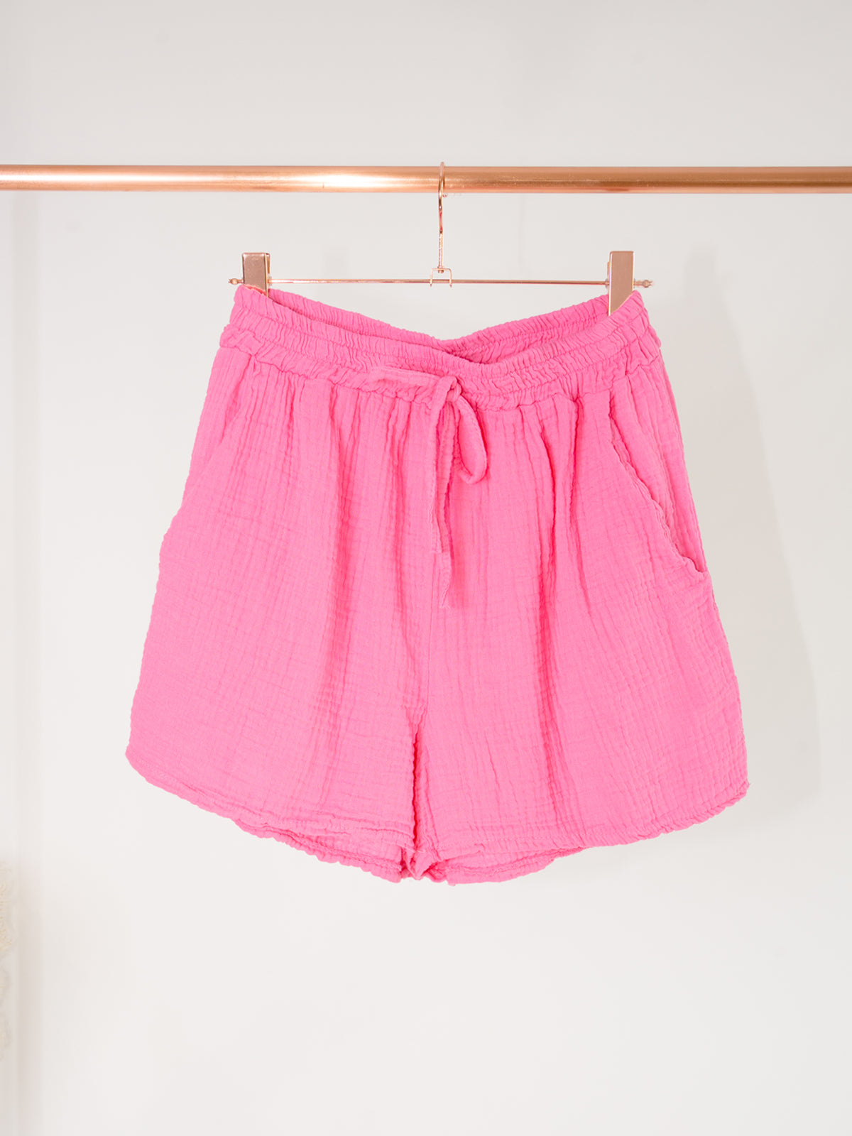 Kurze Musselin Shorts - pink - Holy