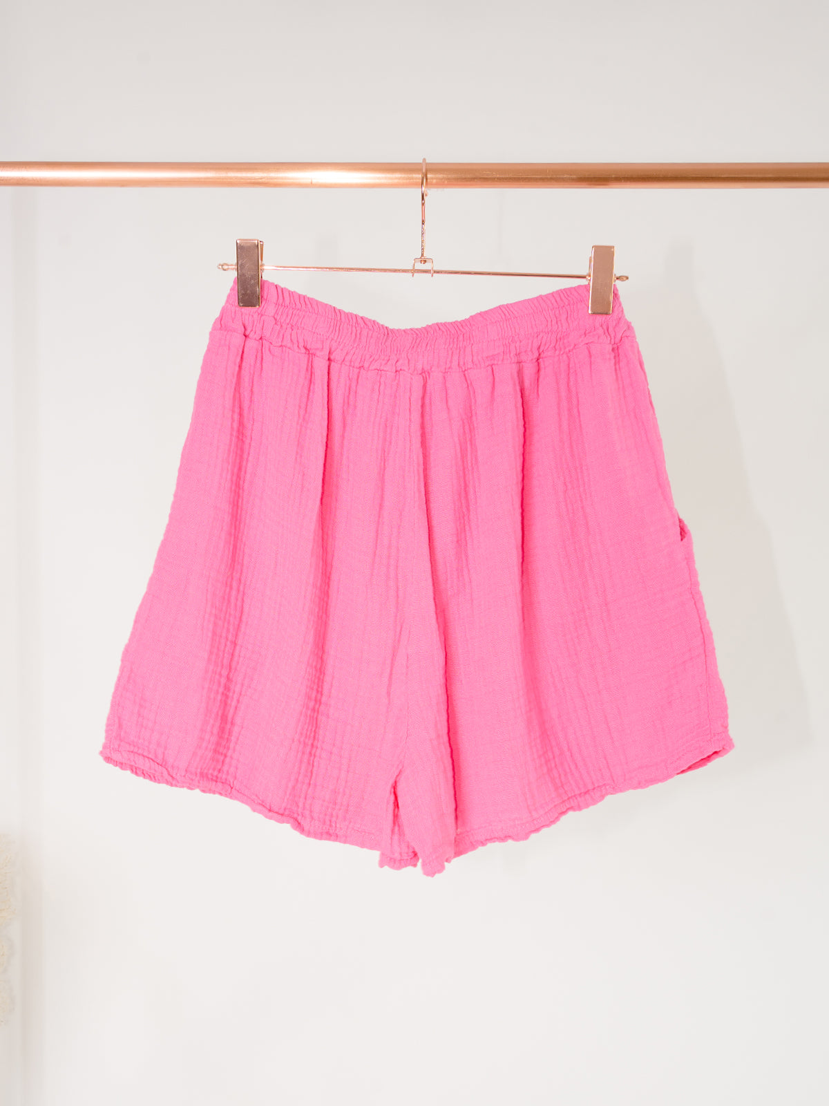 Kurze Musselin Shorts - pink - Holy