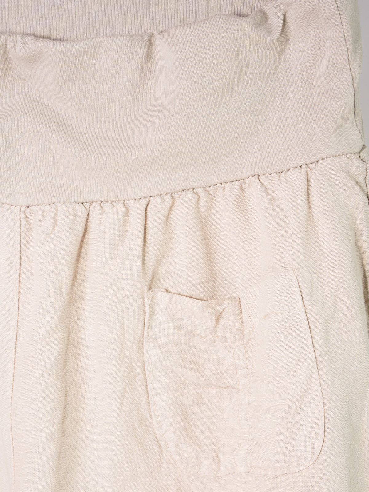 Lockere Damen Leinenhose - beige - Clara