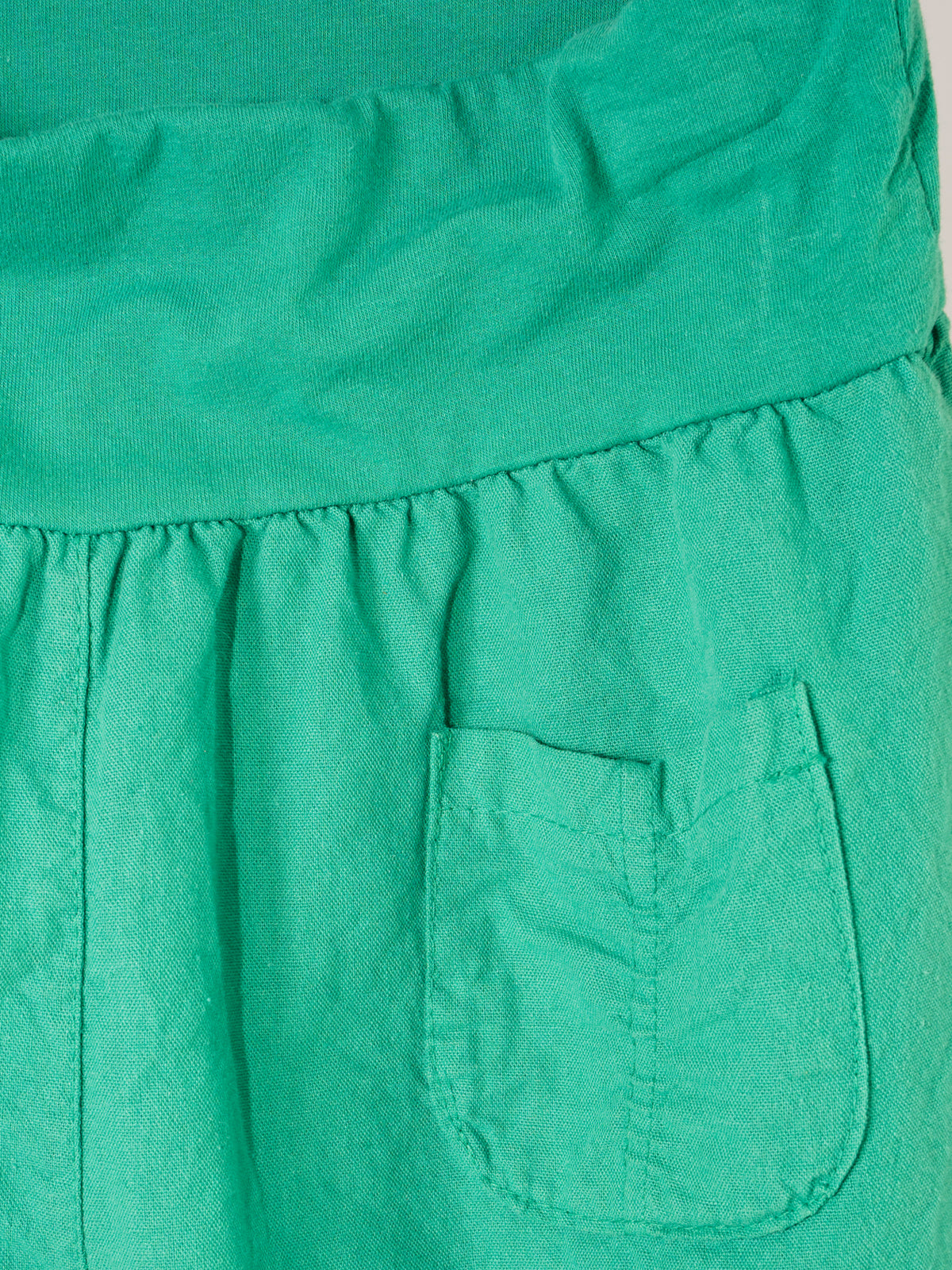 Lockere Damen Leinenhose - smaragdgrün - Clara