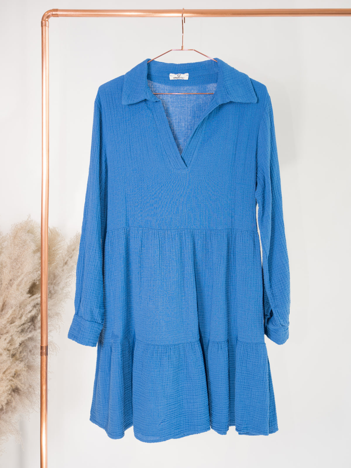 Musselin Blusenkleid - atlantic blue - Susan