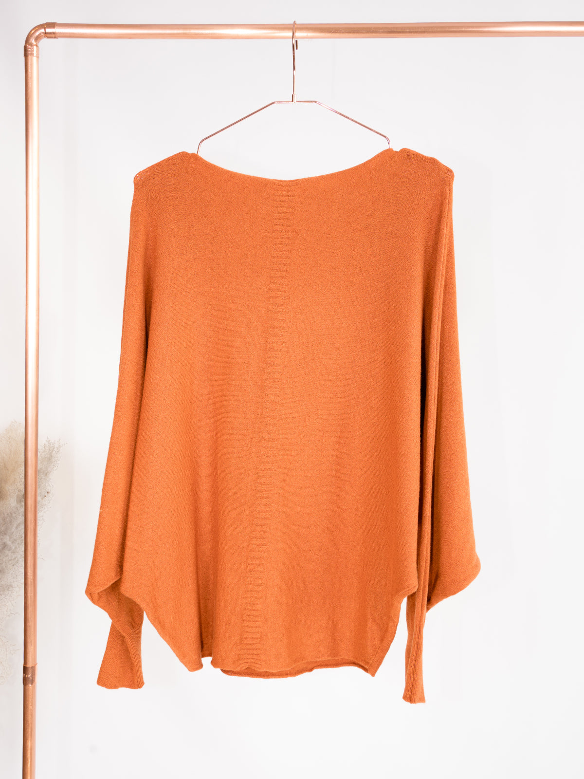 Rundhals Pullover mit Fledermausärmeln - mehrere Farben uni - Tammy