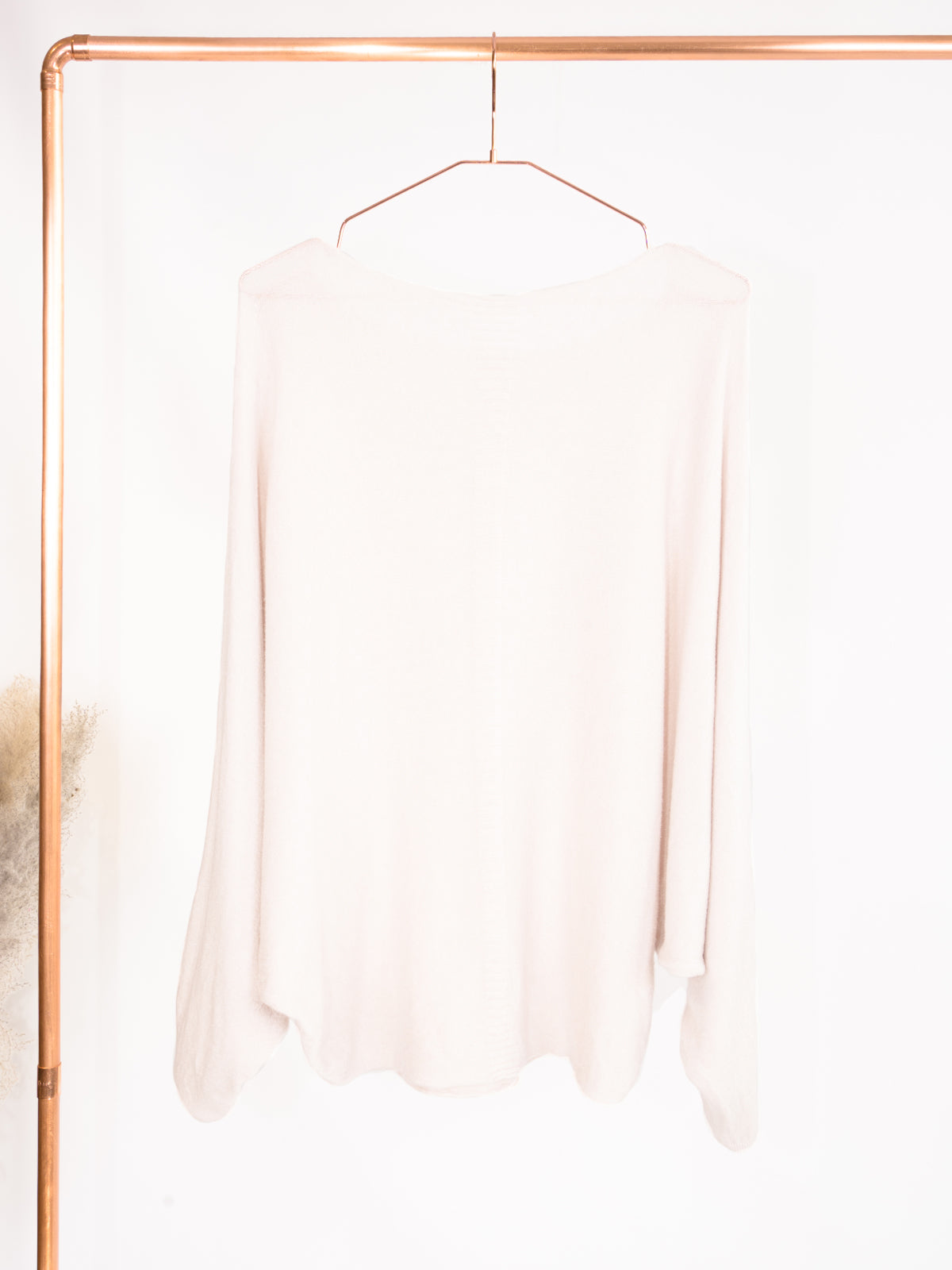 Rundhals Pullover mit Fledermausärmeln - mehrere Farben uni - Tammy