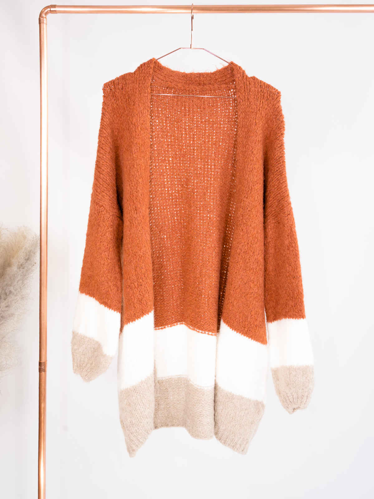 Strickjacke lang - mehrfarbig - Caro