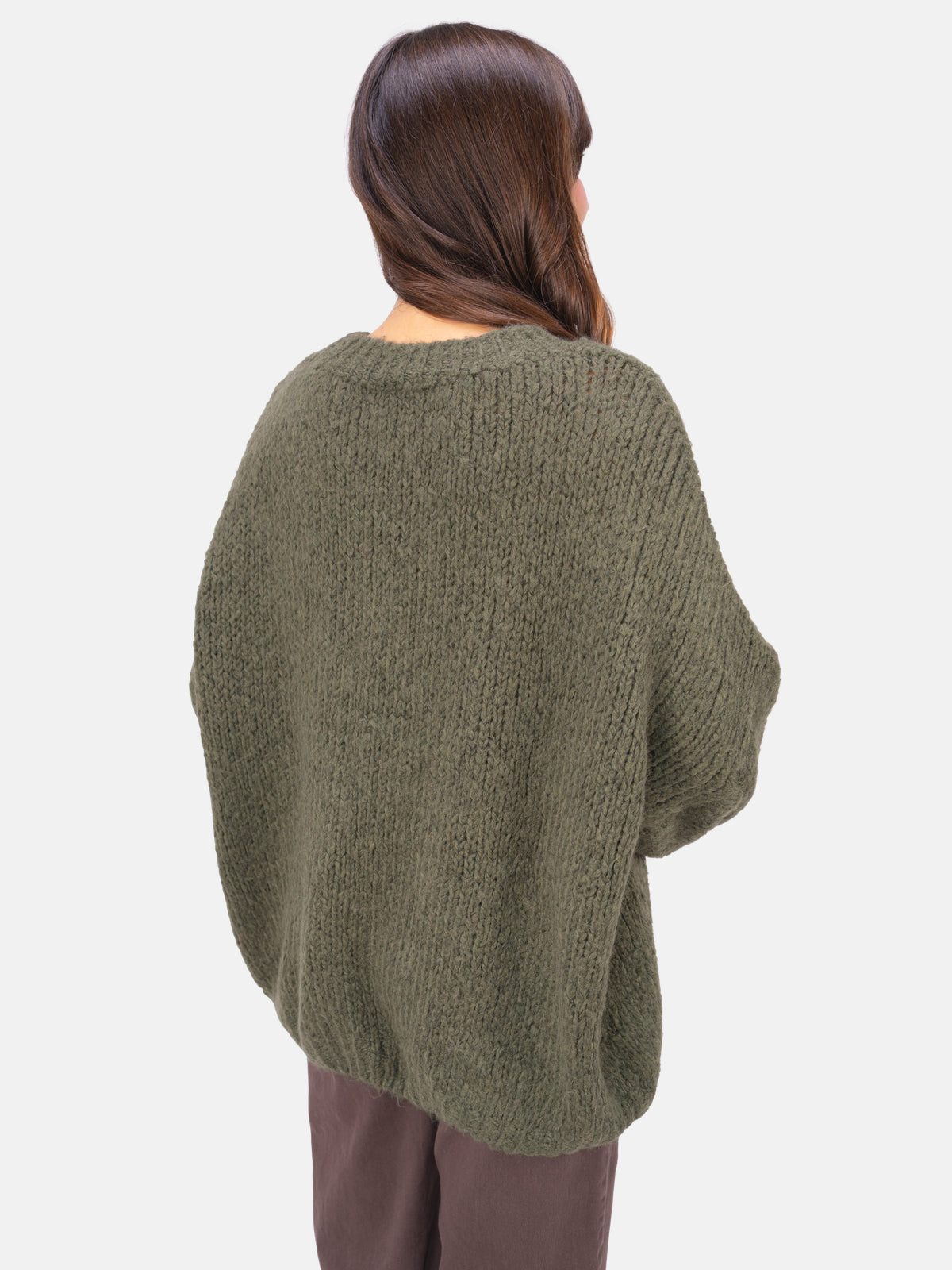 Strick Pullover aus Woll-Mix - Adelina in Schwarz #Farbe_Dark Khaki