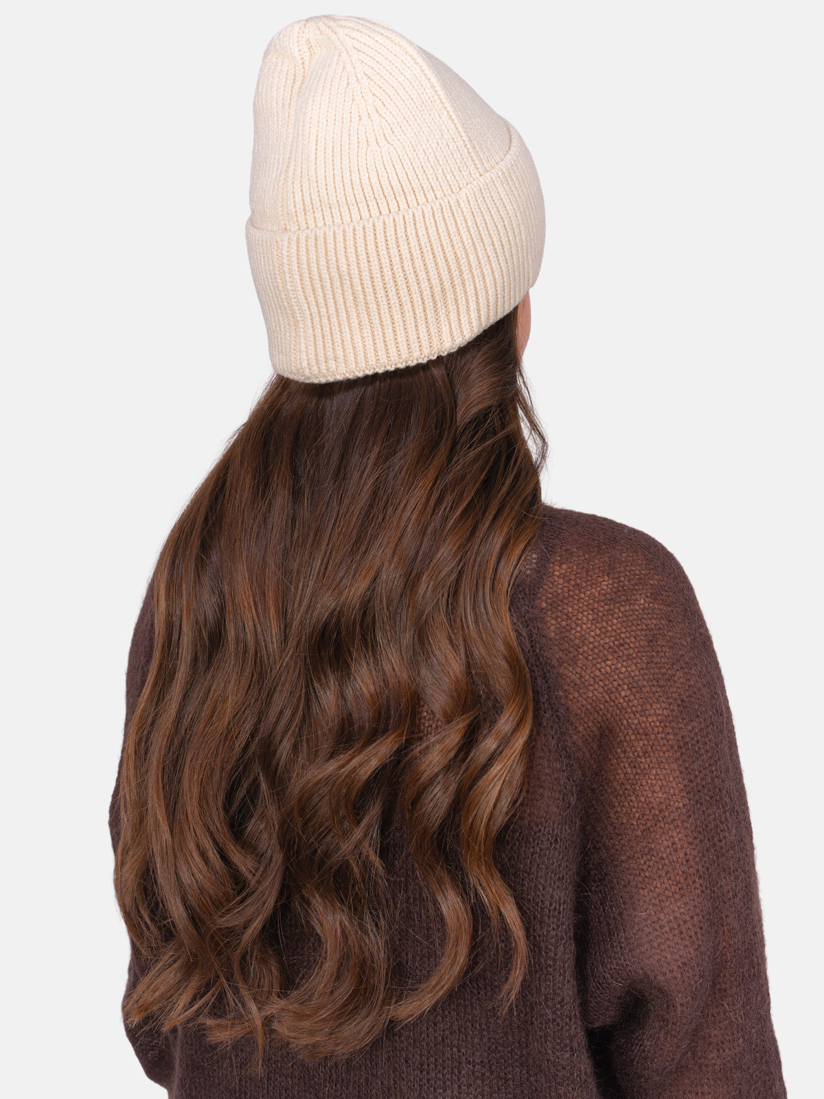 Beanie Mütze mit Schneeflocke #Farbe_Creme