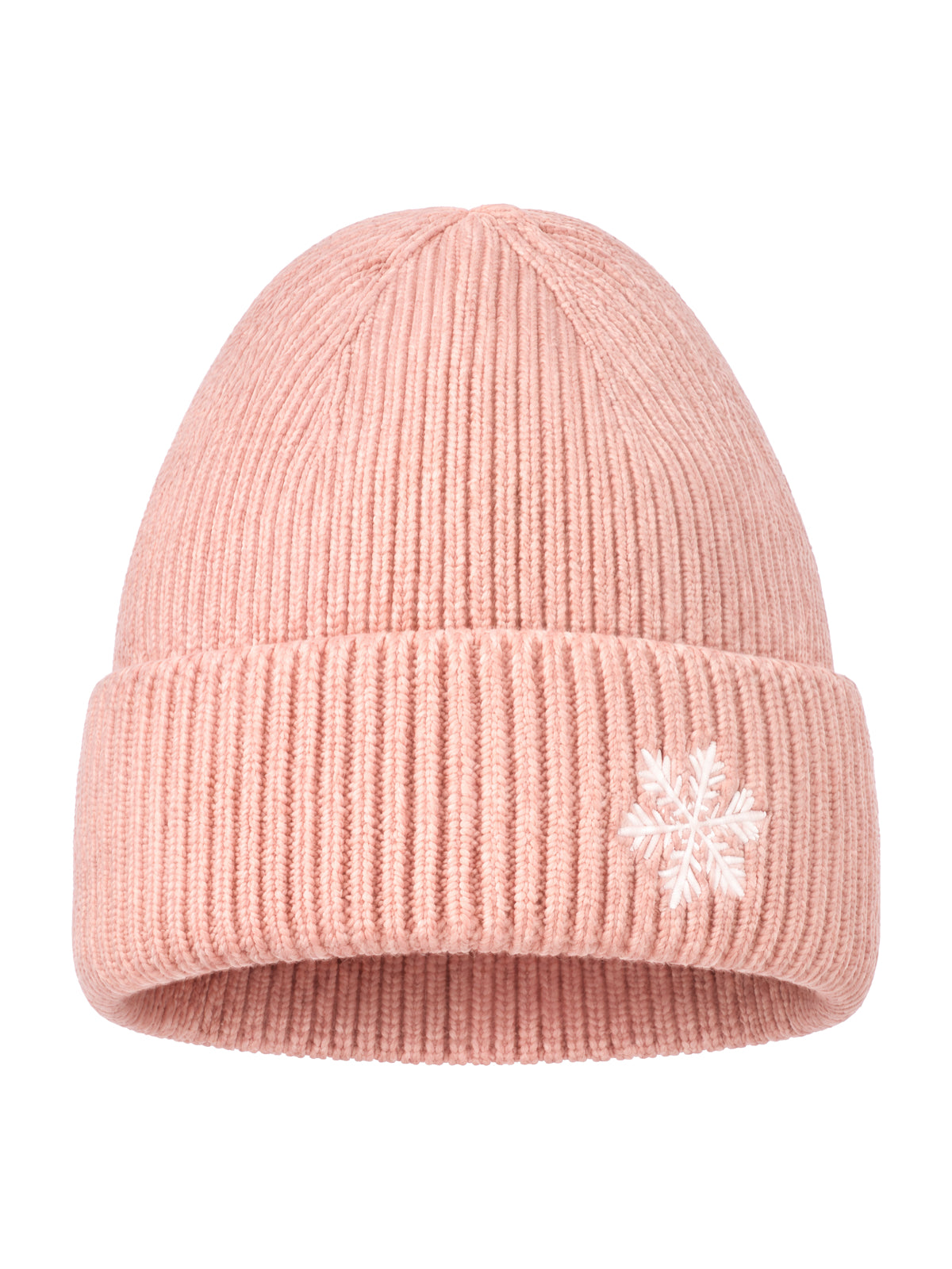 Beanie Mütze mit Schneeflocke #Farbe_Rosa