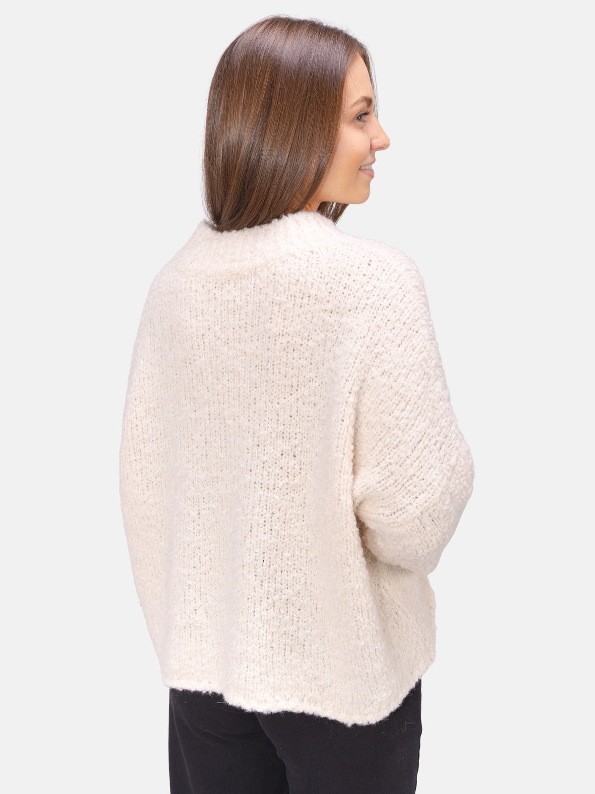 Strick Pullover aus Woll-Mix - Brooklyn in Creme #Farbe_Creme