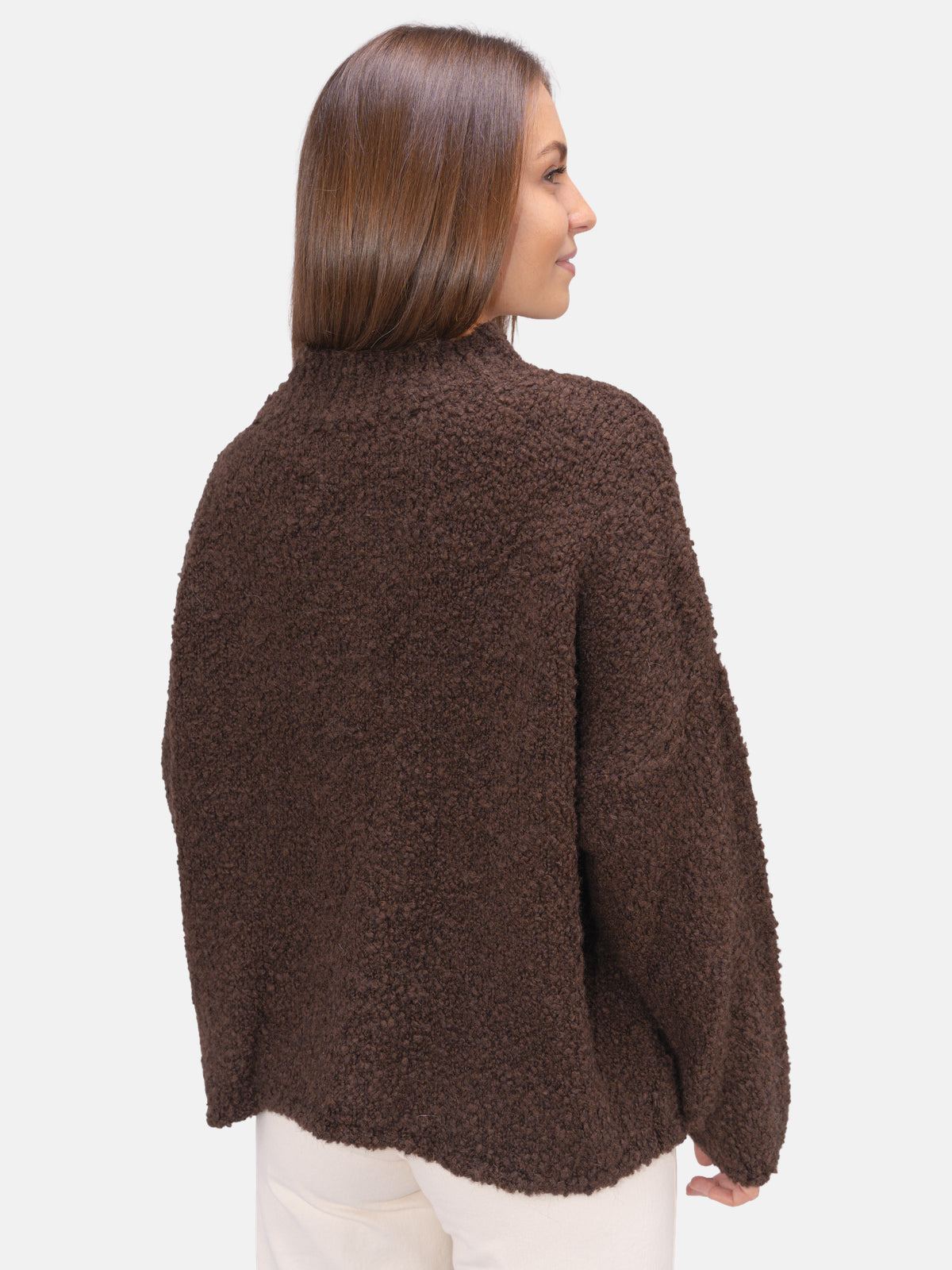 Strick Pullover aus Woll-Mix - Brooklyn in Mokka #Farbe_Mokka