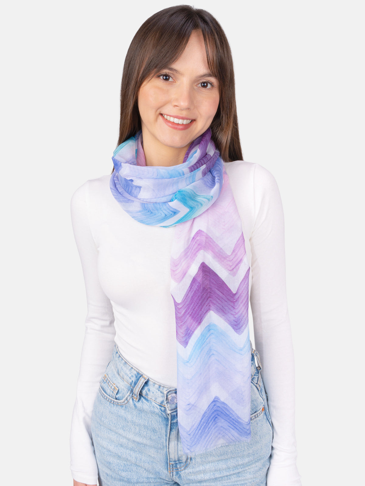 Schal Mimi Aquarell Zickzack