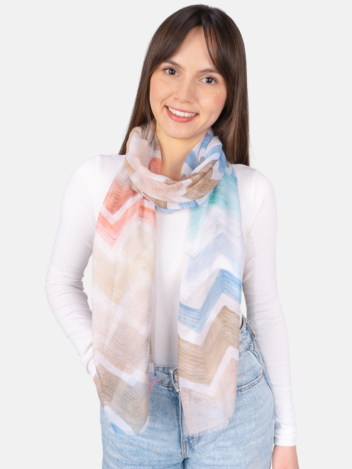 Schal Mimi Aquarell Zickzack
