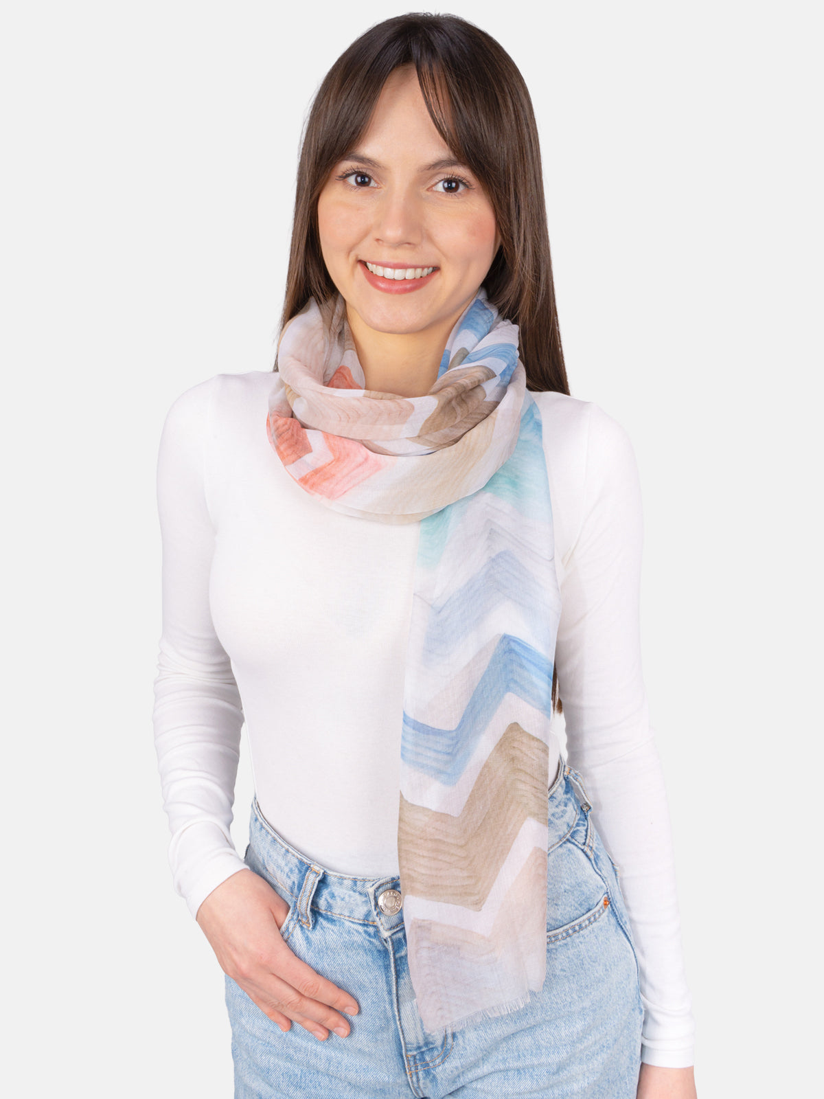Schal Mimi Aquarell Zickzack