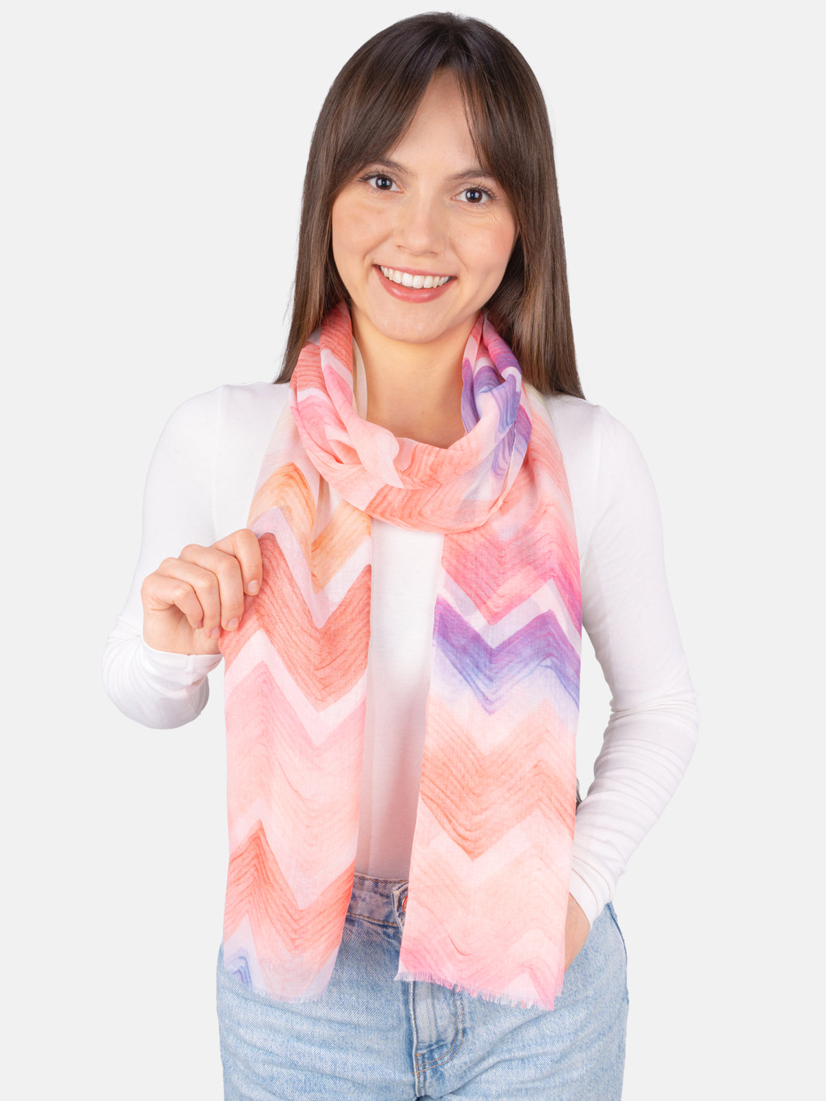 Schal Mimi Aquarell Zickzack