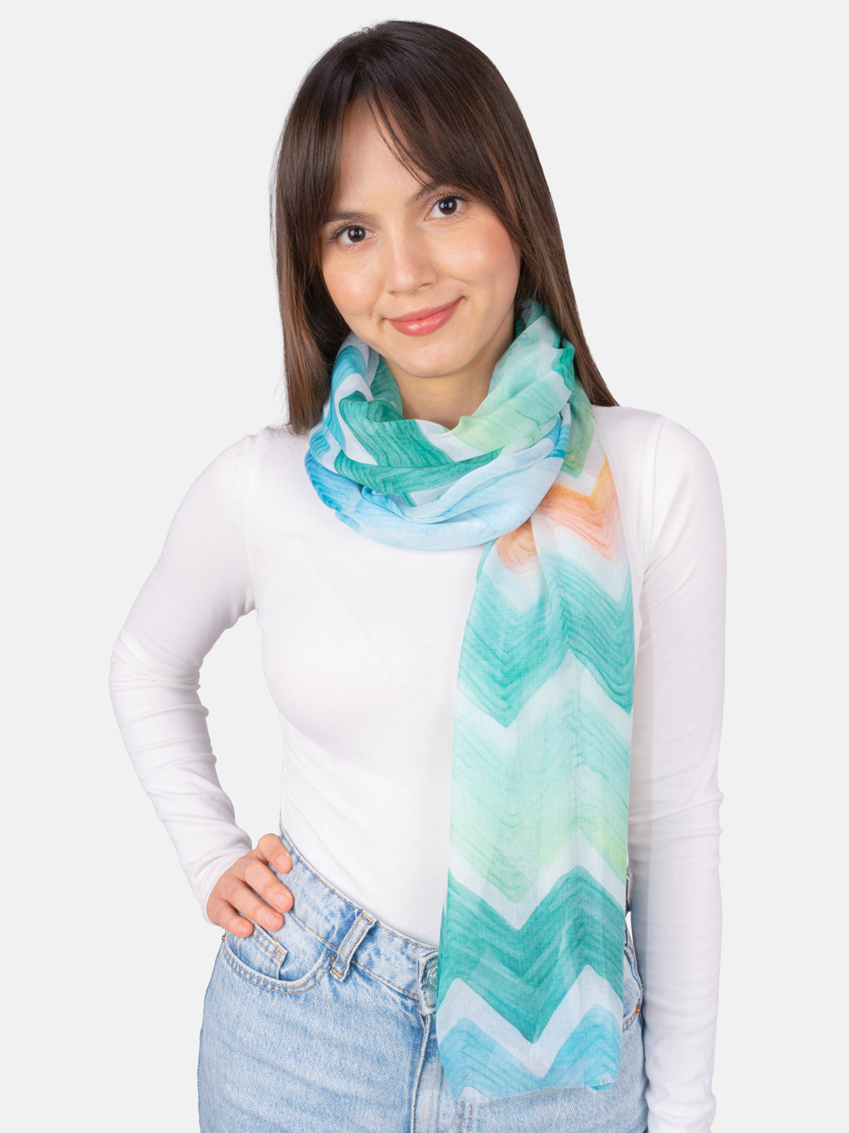 Schal Mimi Aquarell Zickzack