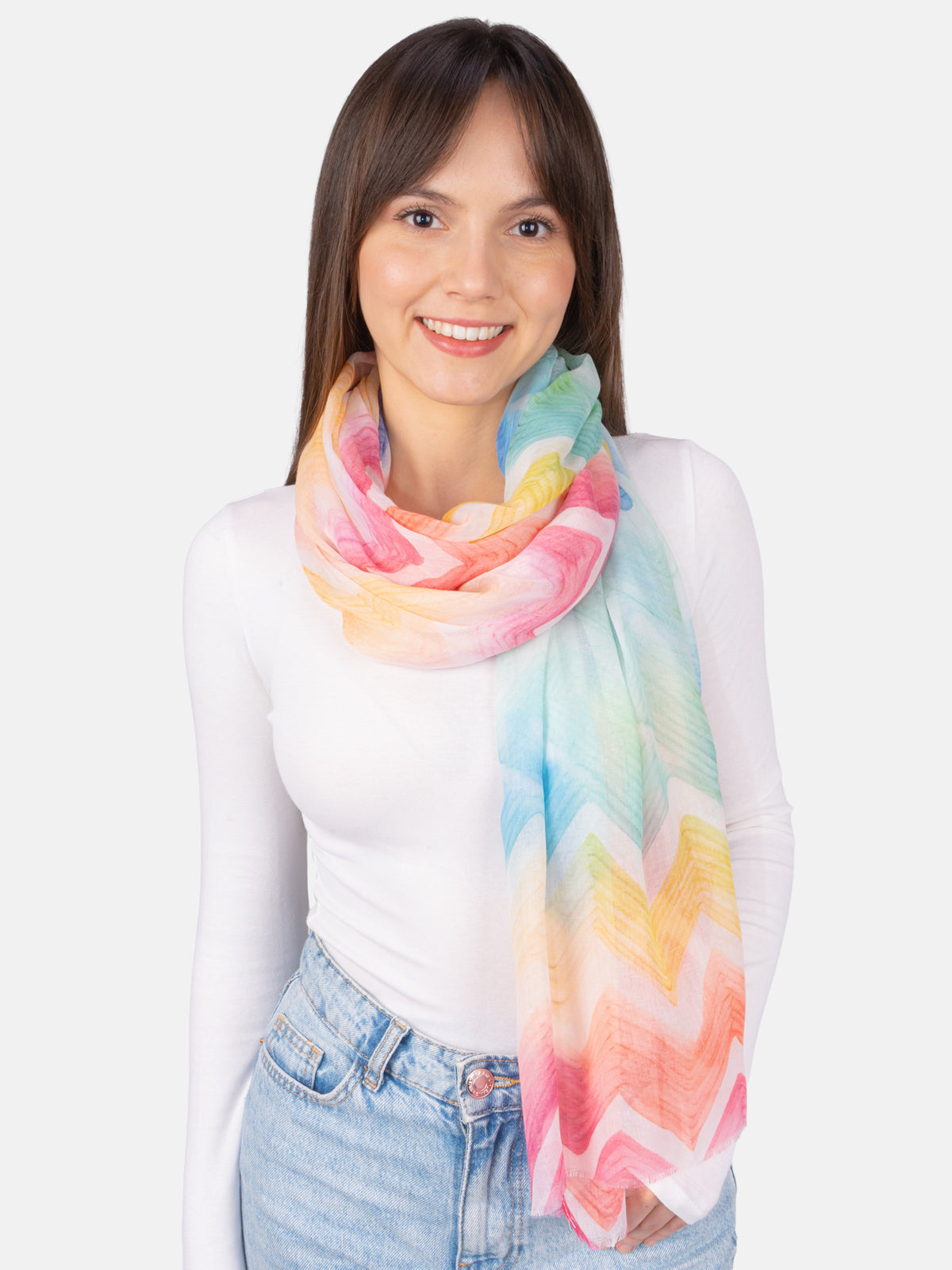 Schal Mimi Aquarell Zickzack