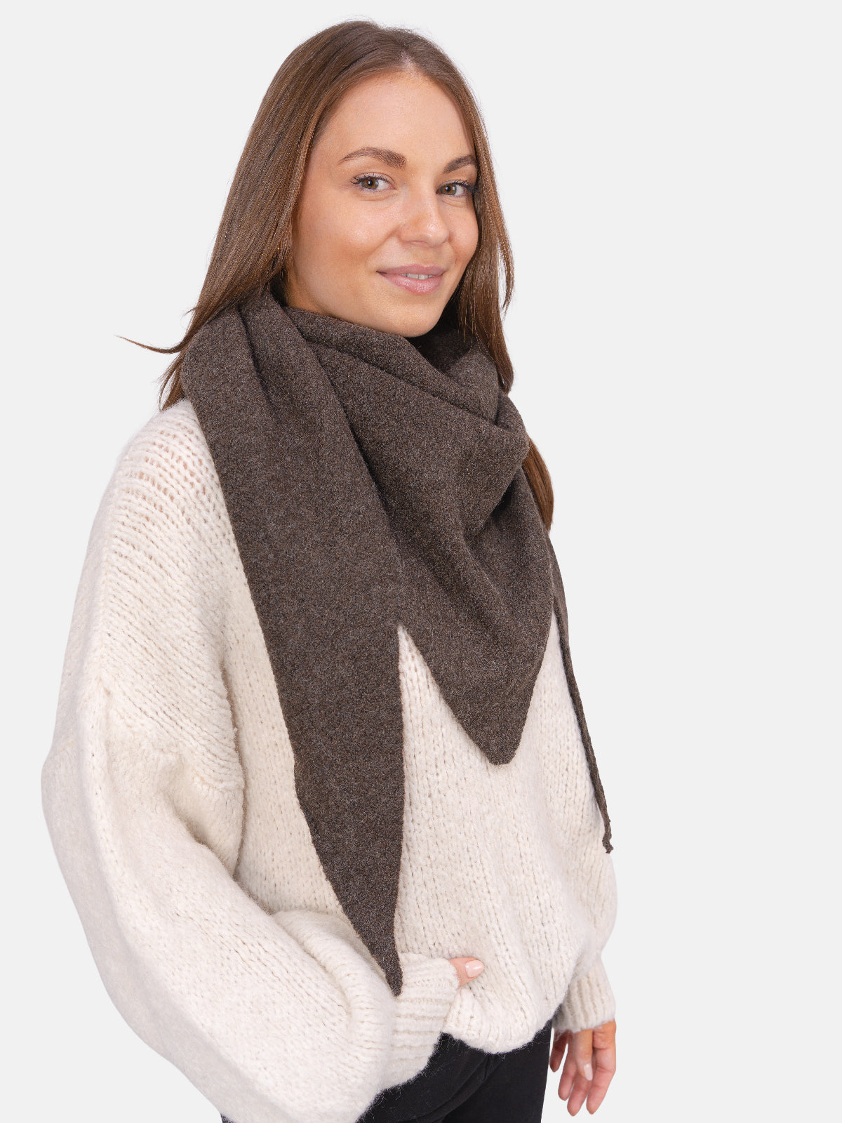 Dreieck Schal Dakota #Farbe_Dark Coffee