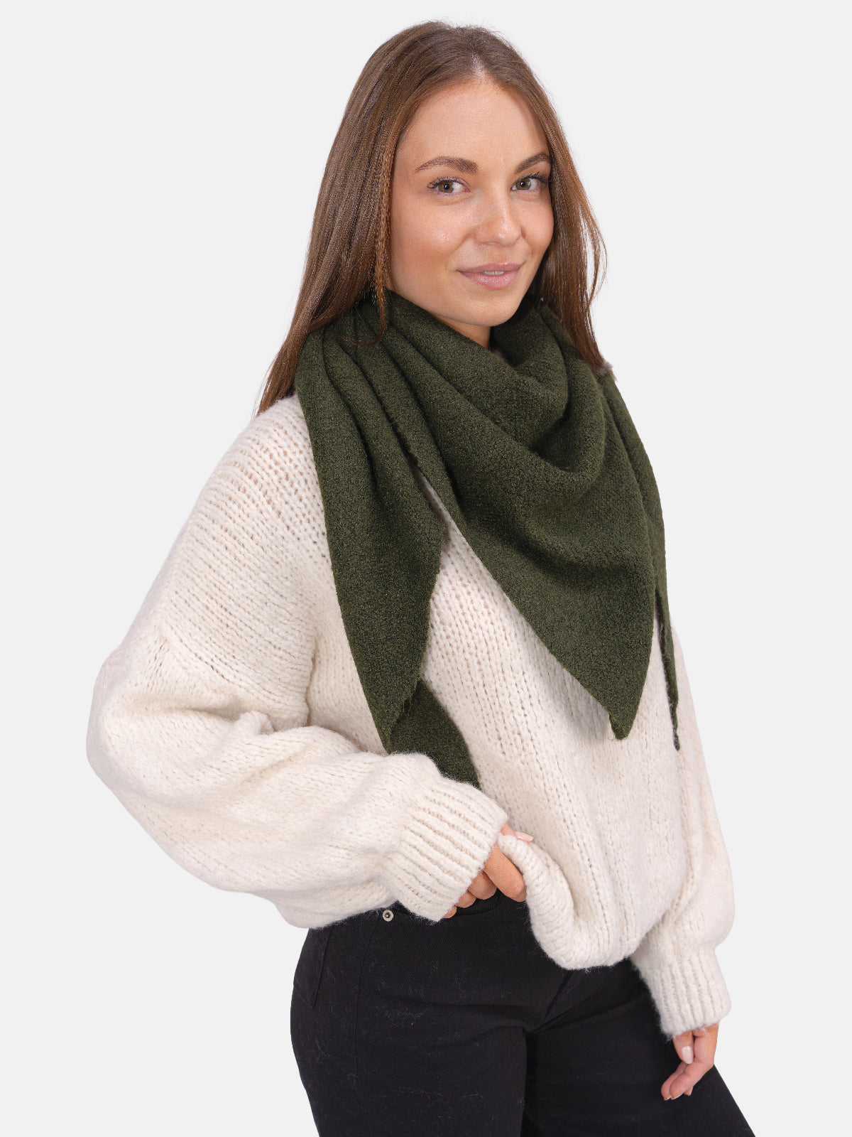 Dreieck Schal Dakota #Farbe_Dark Khaki