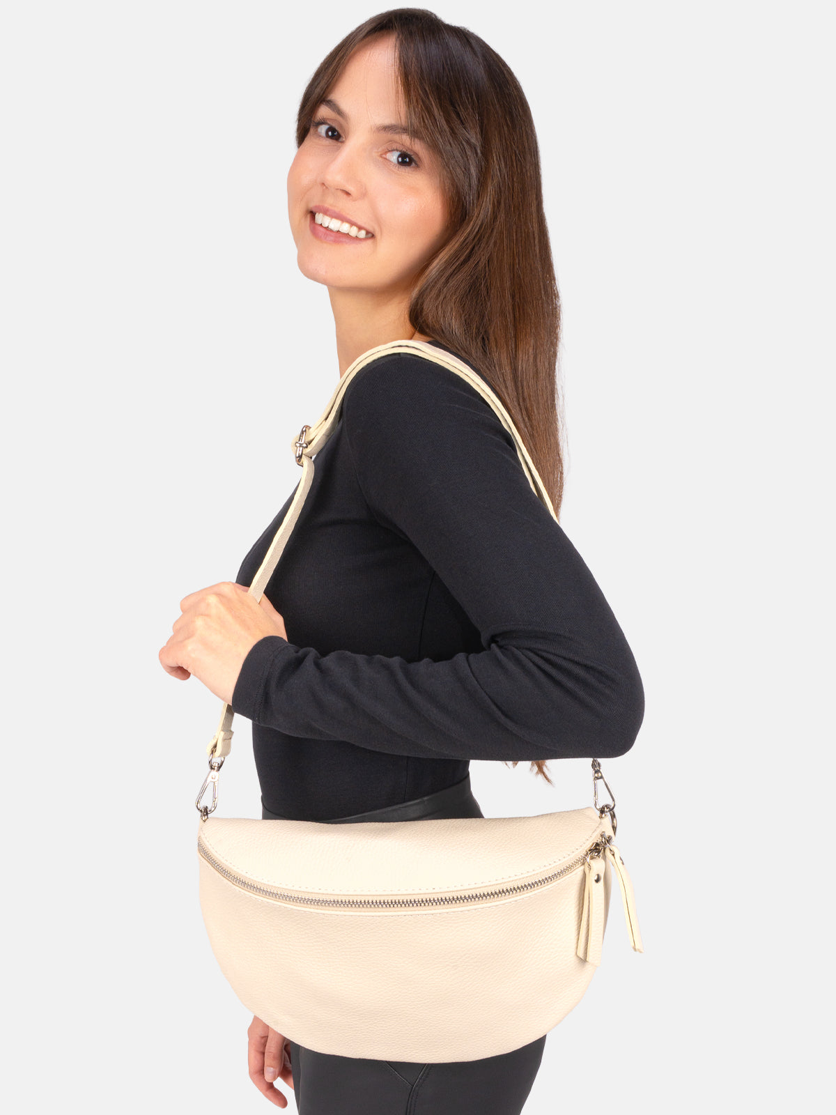 Crossbody Umhängetasche aus 100% Leder - Jaime