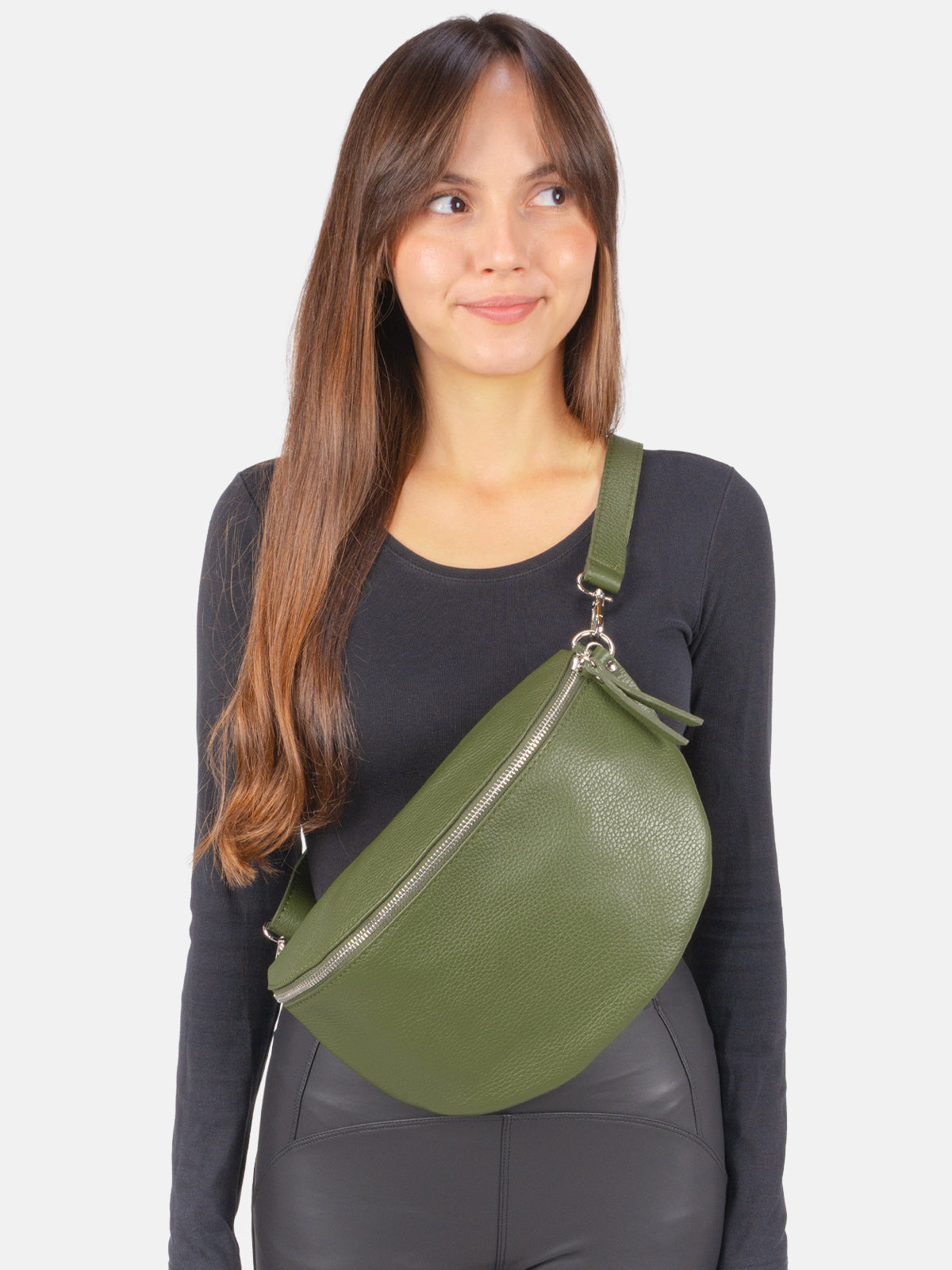 Crossbody Umhängetasche aus 100% Leder - Jaime
