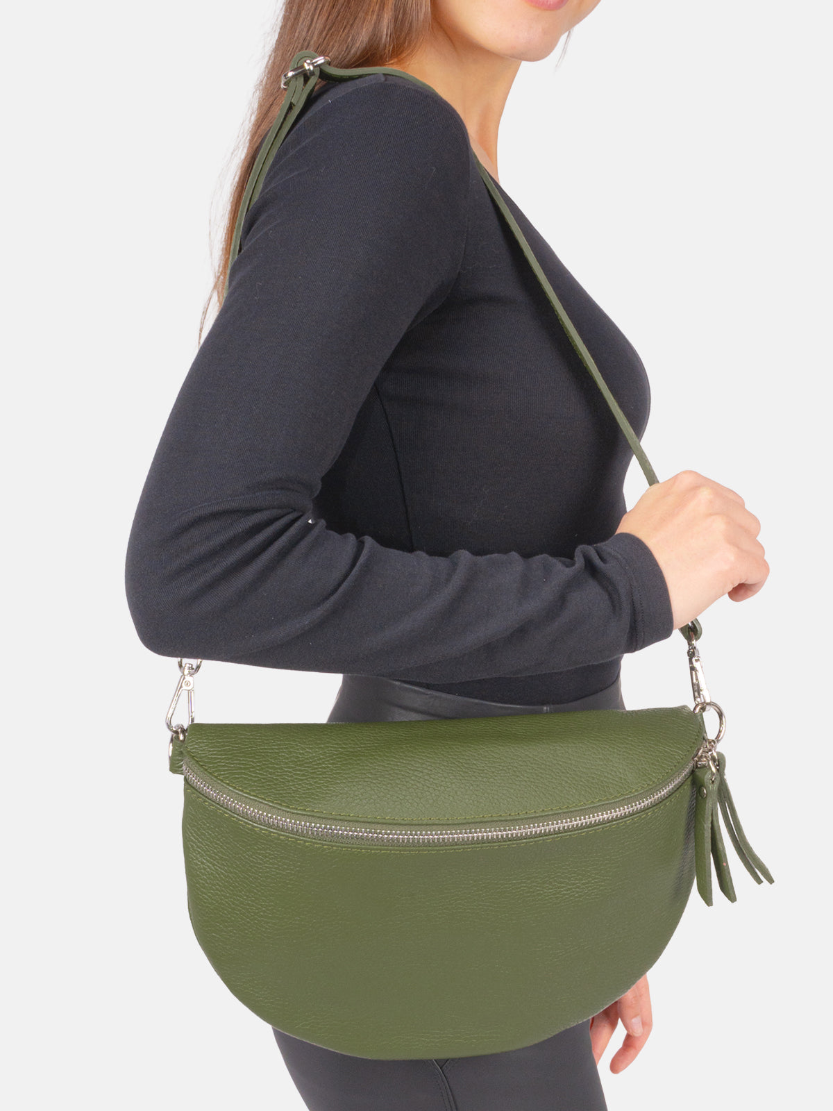 Crossbody Umhängetasche aus 100% Leder - Jaime