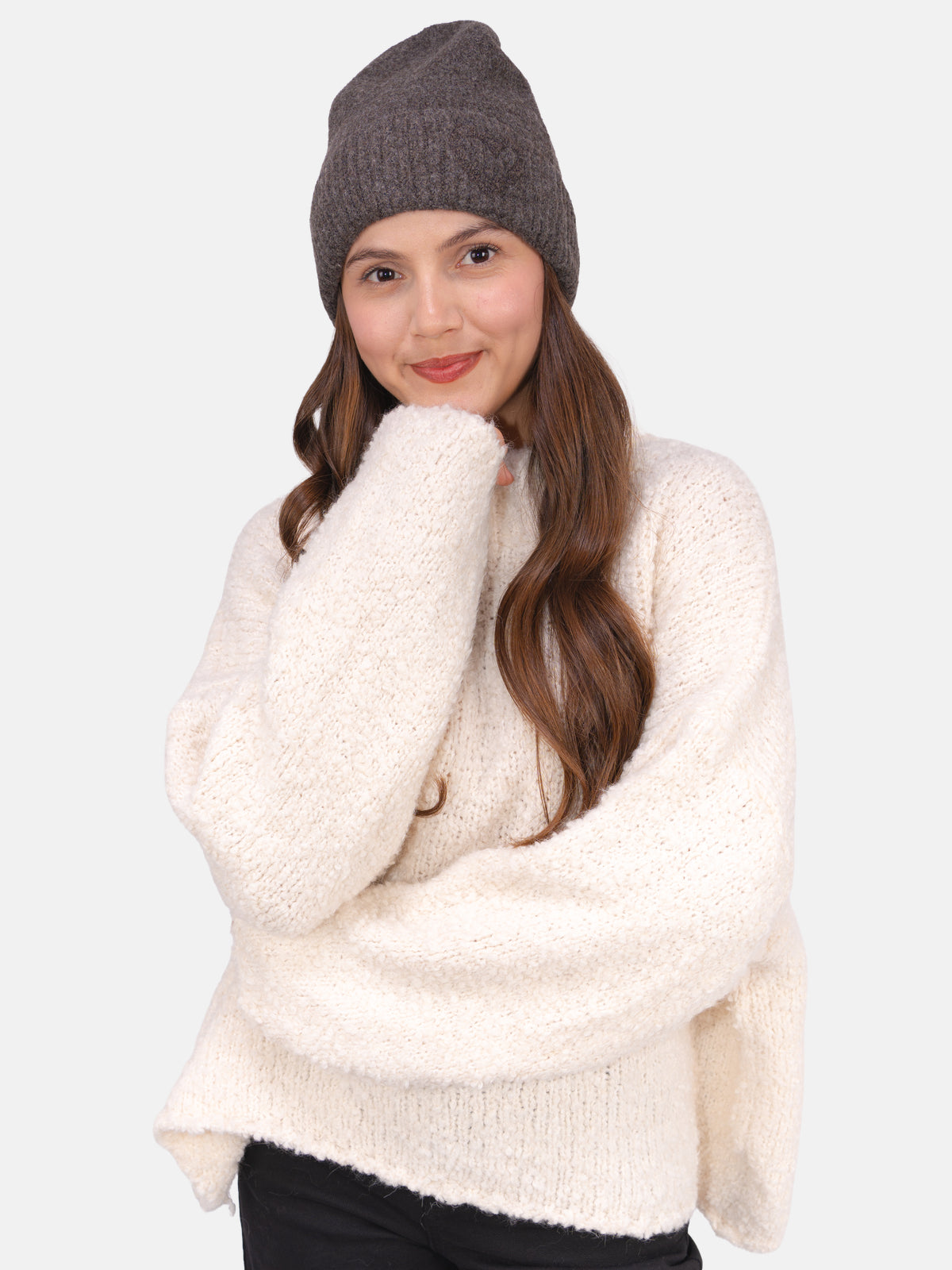 Beanie Mütze mit Herz Siena #Farbe_Dark Coffee