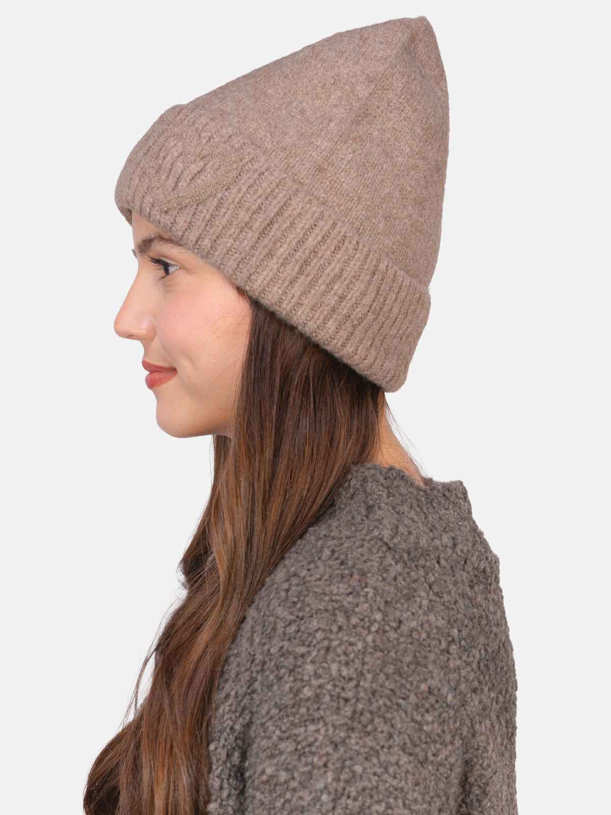 Beanie Mütze mit Herz Siena #Farbe_Taupe