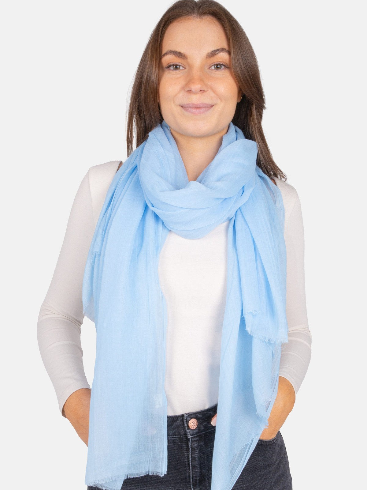 Schal Alessandra in Babyblau #Farbe_Babyblau