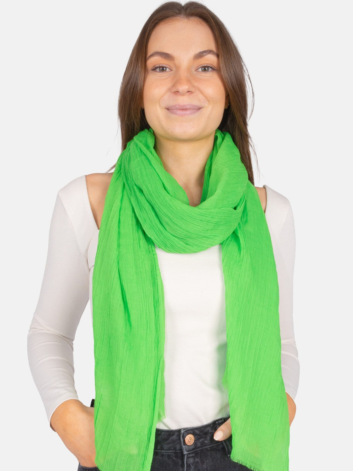 Schal Alessandra in Grasgrün #Farbe_Grasgrün