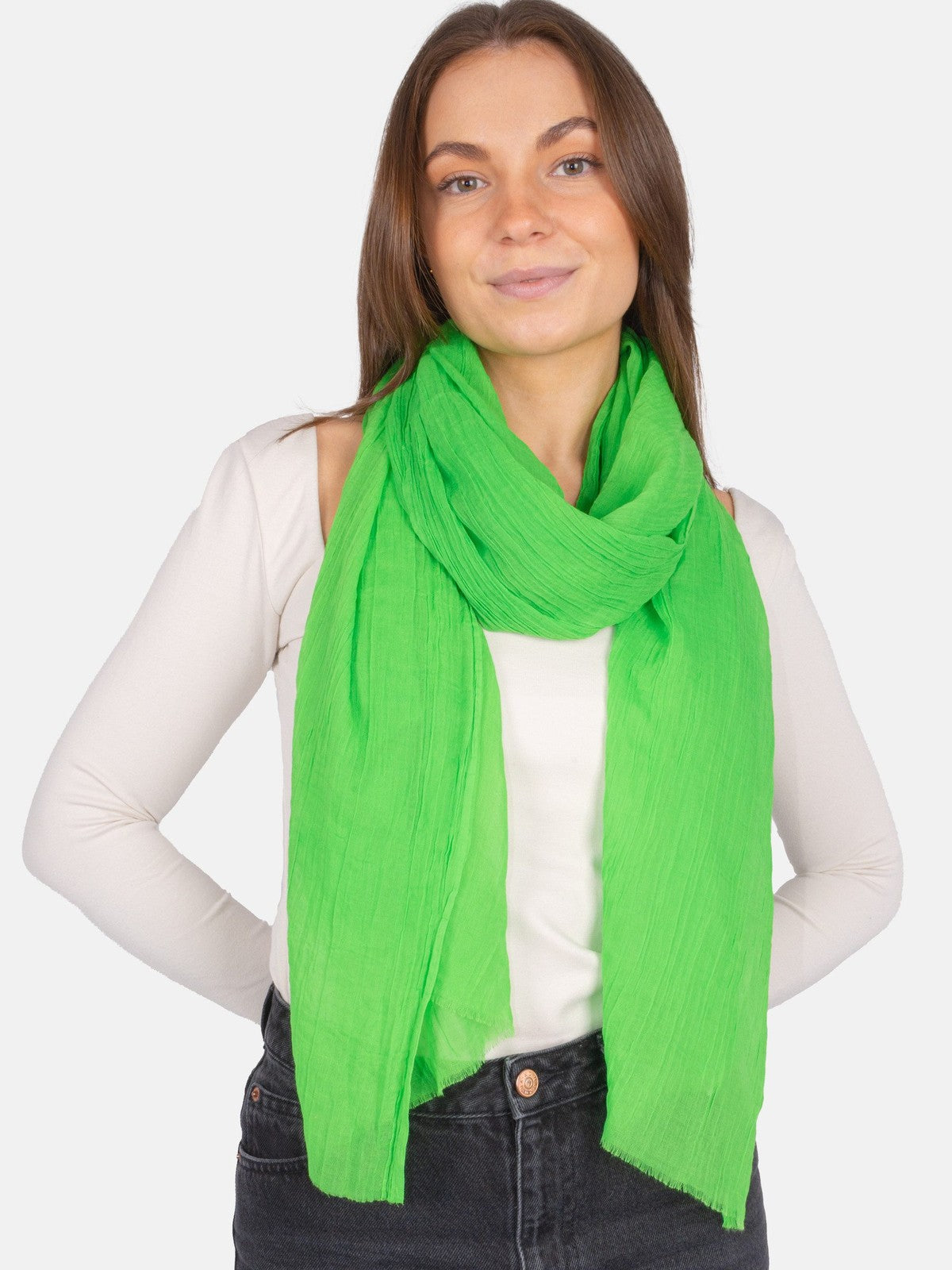 Schal Alessandra in Grasgrün #Farbe_Grasgrün
