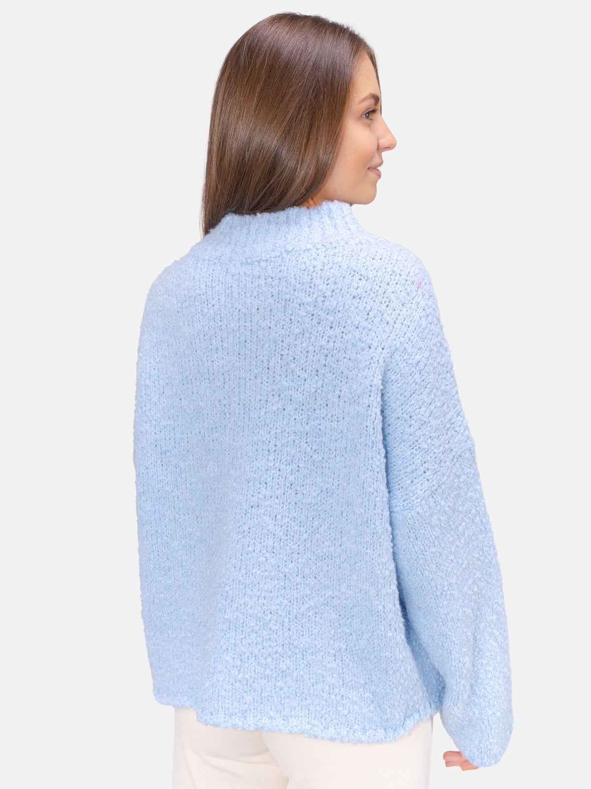 Strick Pullover aus Woll-Mix - Brooklyn in Babyblau #Farbe_Babyblau