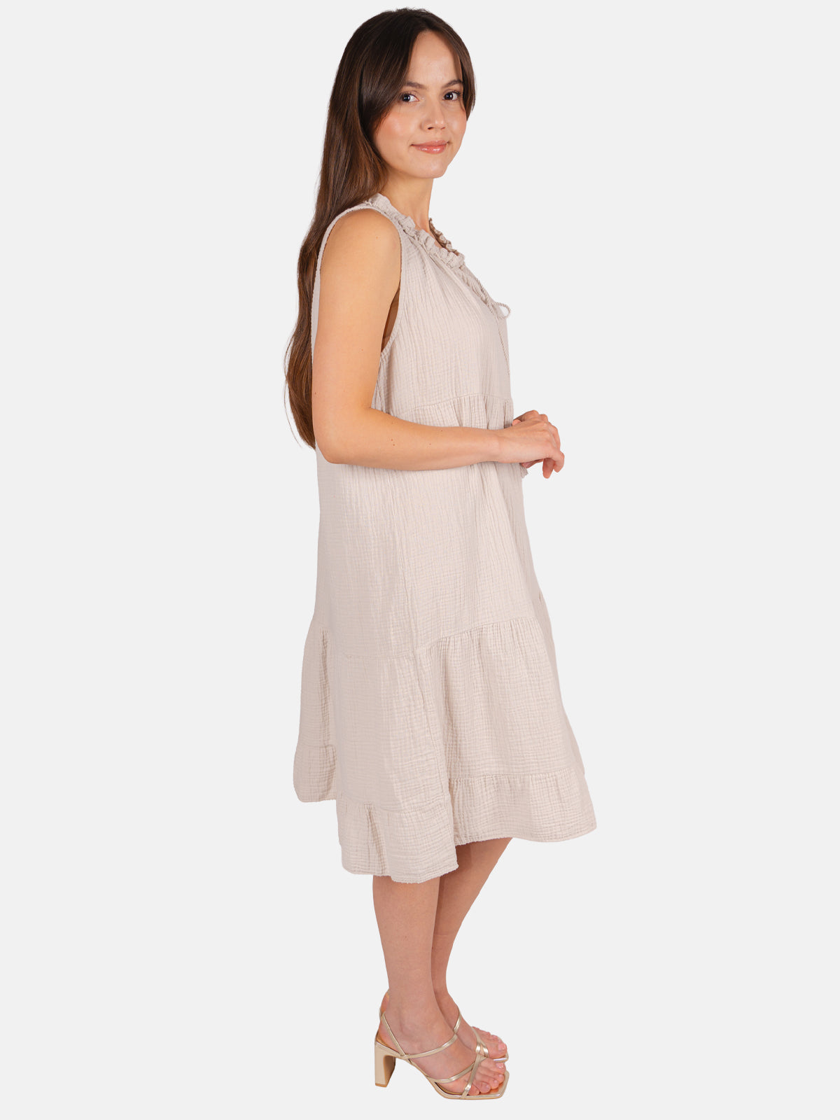 Musselin Kleid mit Tasseln - Buki
