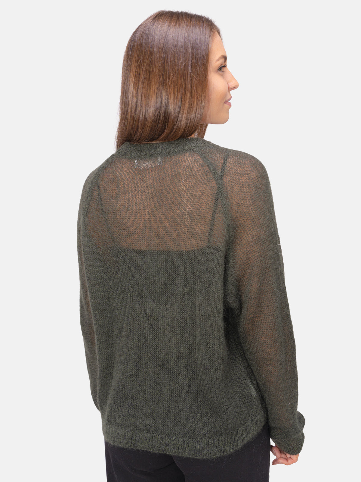 Mohair Strickpullover Chelsea #Farbe_Dark Khaki
