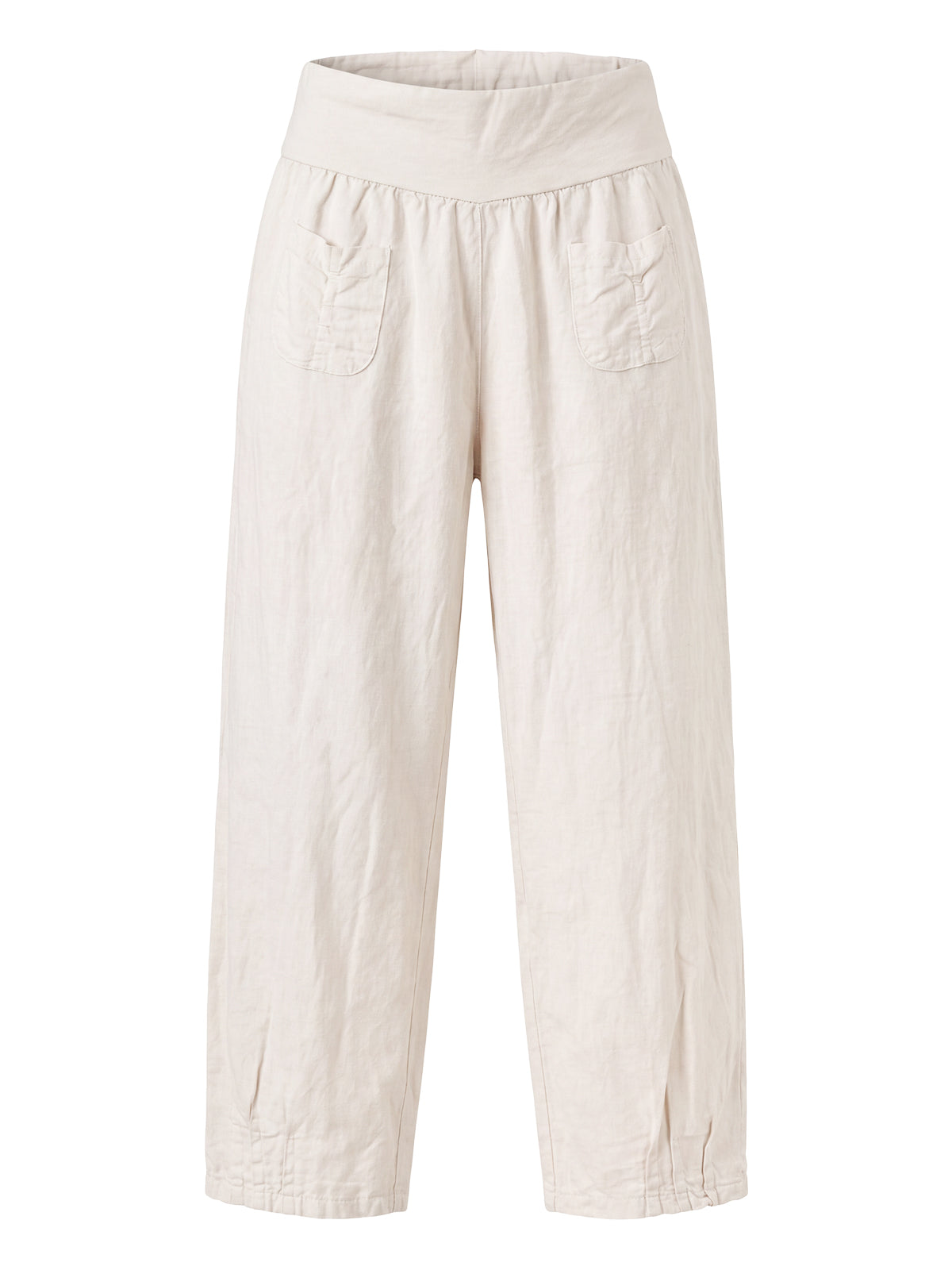 Leinenhose Clara in Beige #Farbe_Beige